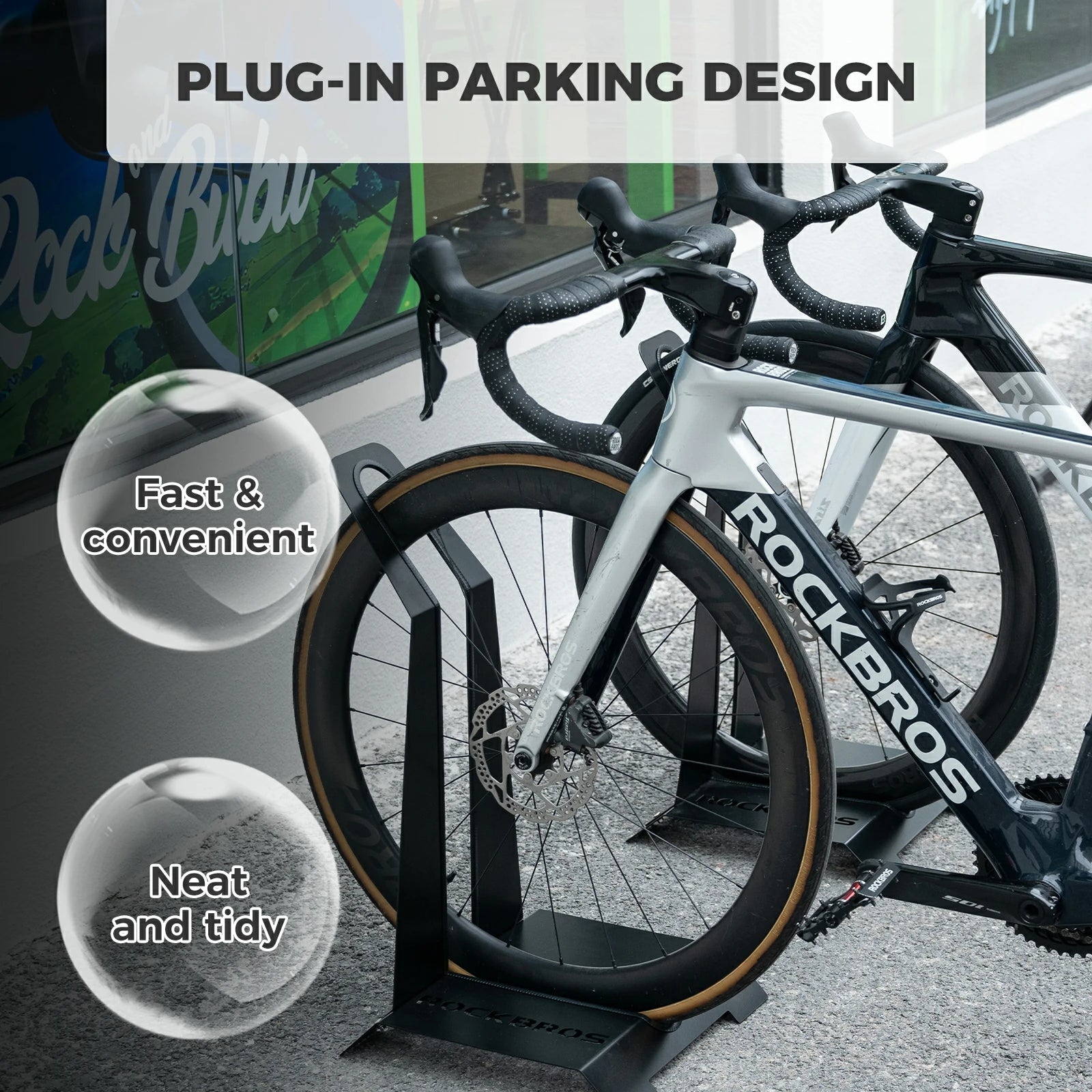 carbon steel bike stand bicycle storage rack for stable parking