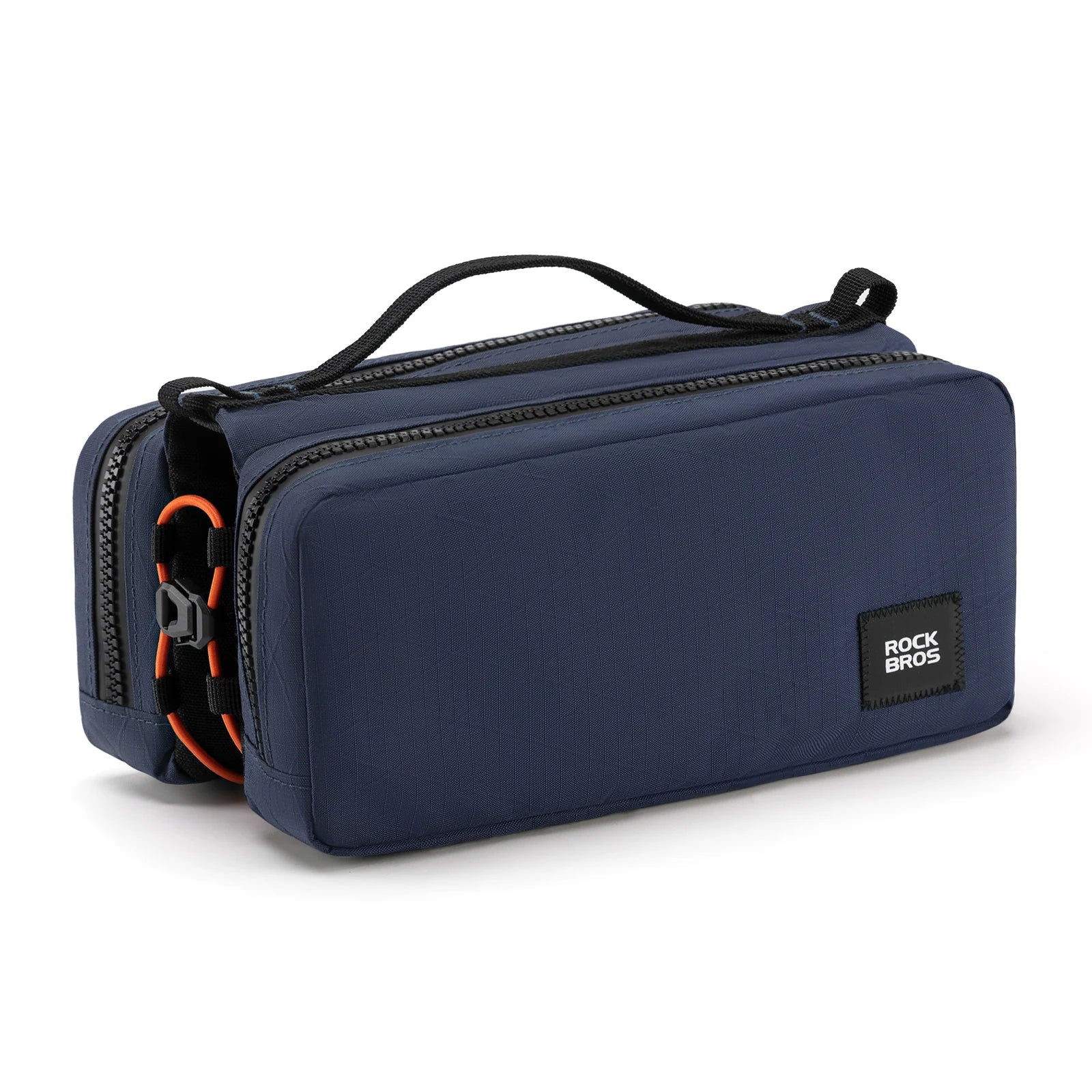 Bike Top Tube Bag with Dual Side Pockets and Shoulder Strap#Color_Navy