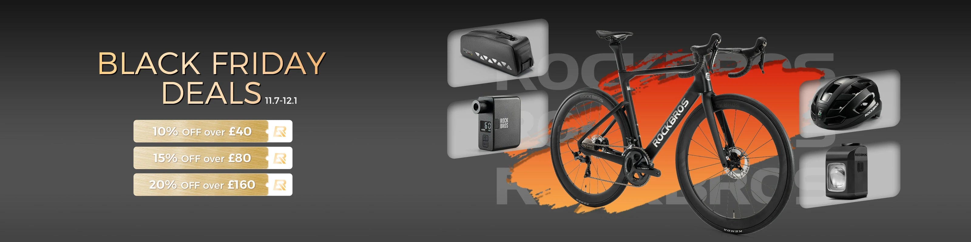 Black Friday collection page banner desktop version with discount details