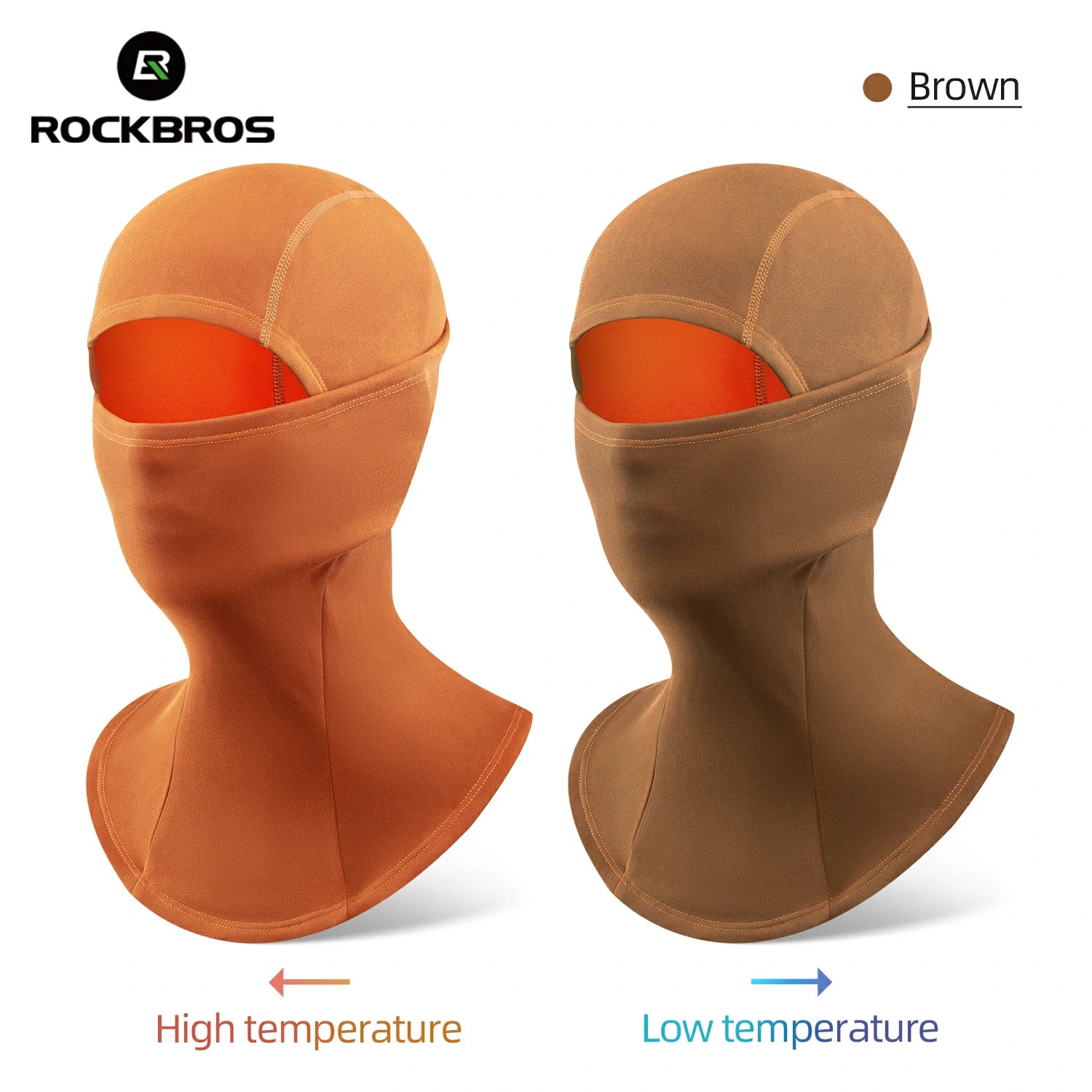 color-changing thermal balaclava mask for cycling skiing and motorbiking#Color_Brown