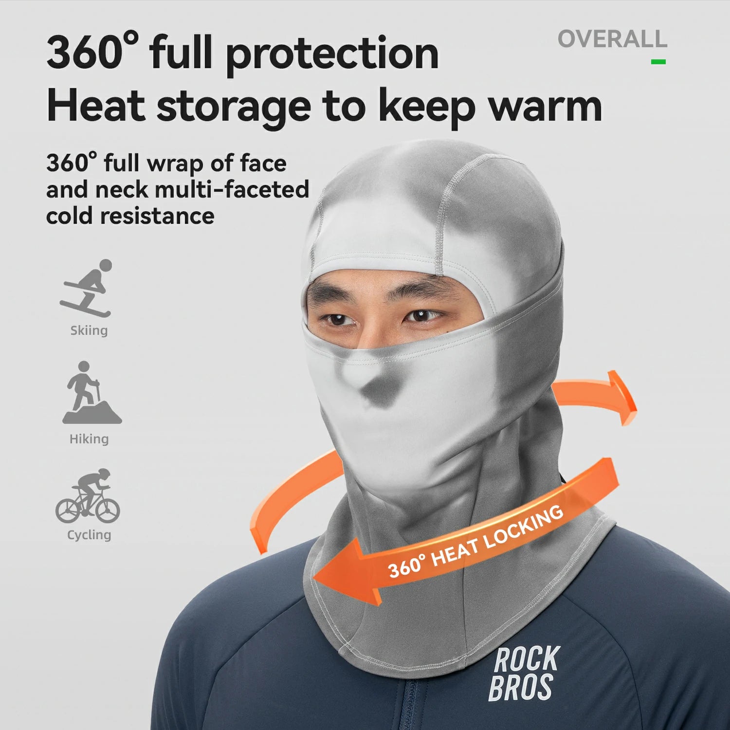color-changing thermal balaclava mask for cycling skiing and motorbiking