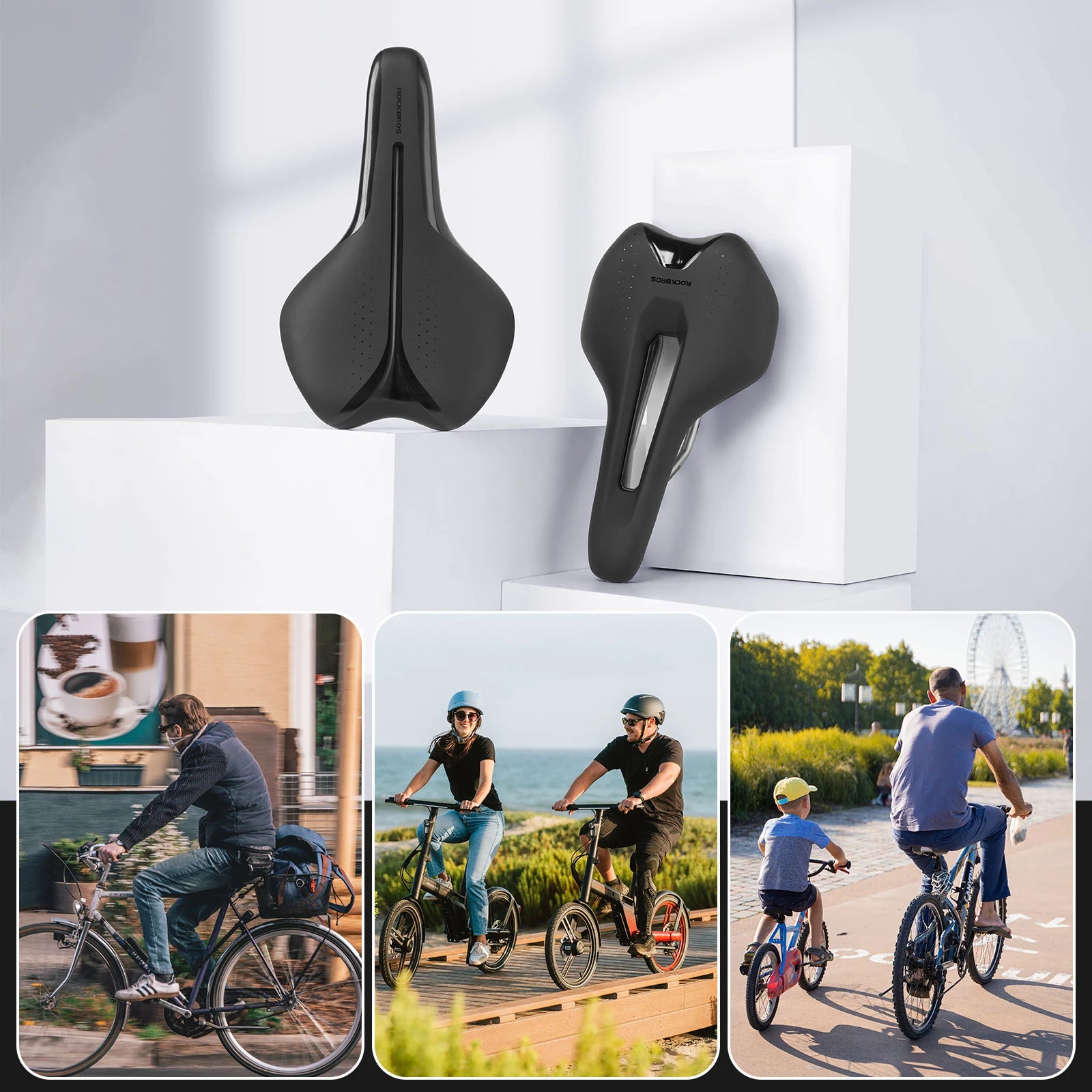 Comfort Bike Saddle with Shock Absorbing Foam#Type_Mens