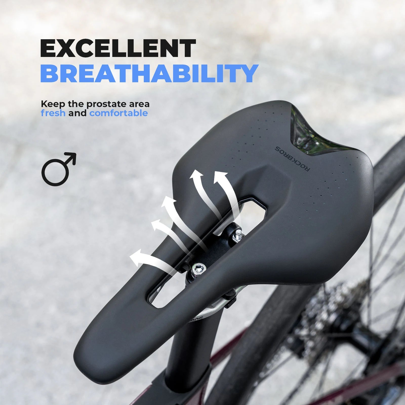 Comfort Bike Saddle with Shock Absorbing Foam#Type_Mens