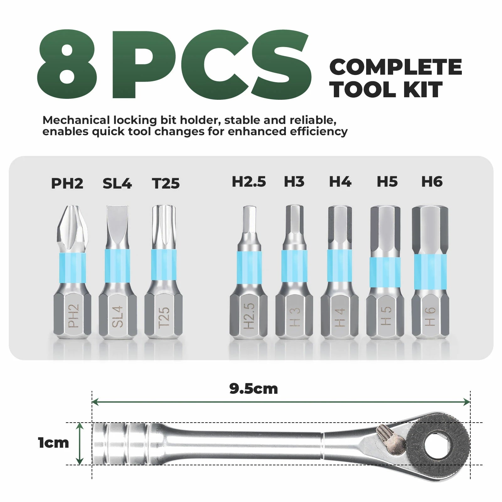 Compact Ratchet Tool Set Lightweight Cycling & Everyday Repair Kit