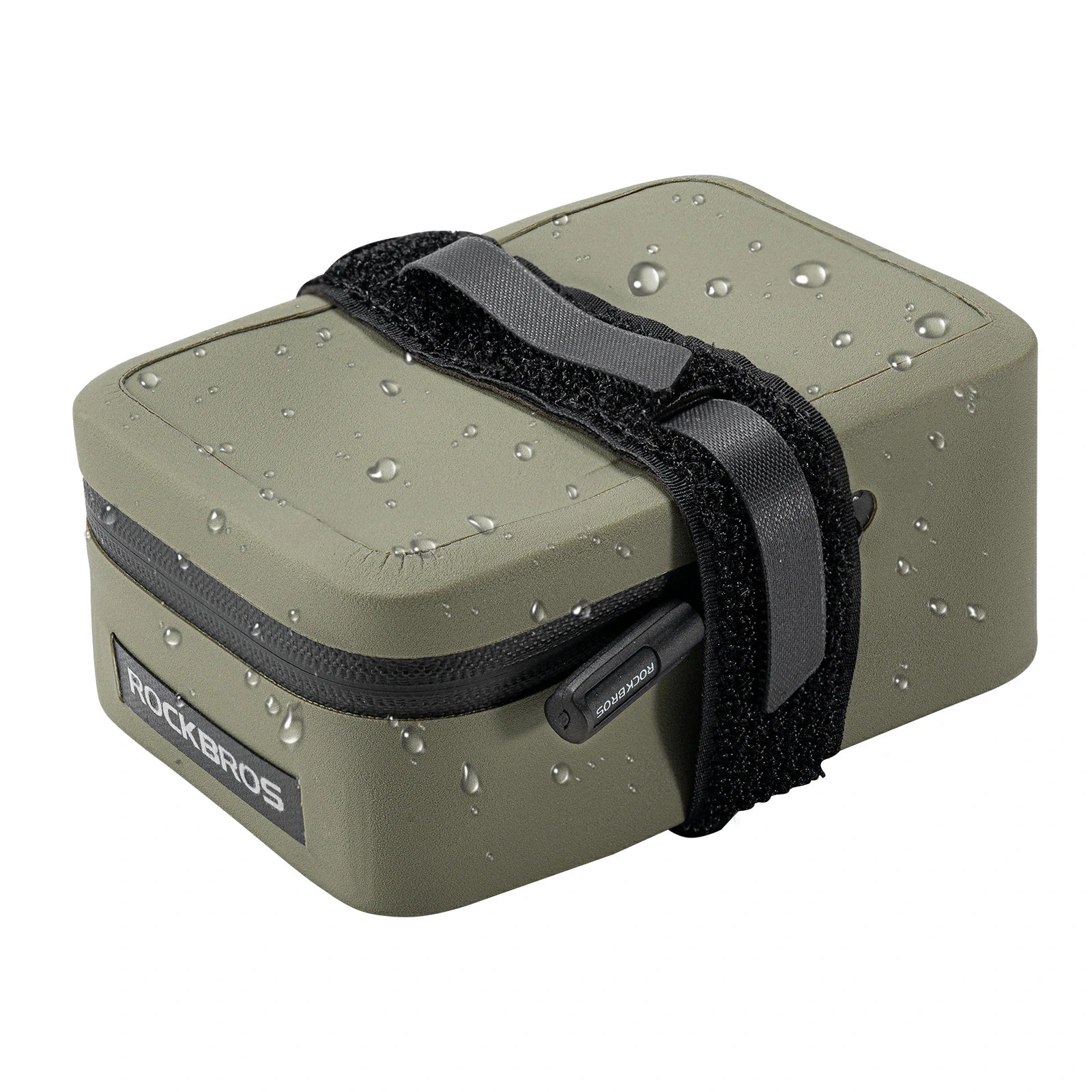 Compact Waterproof Bike Saddle Bag for Tools & Essentials#Color_Gray Green 