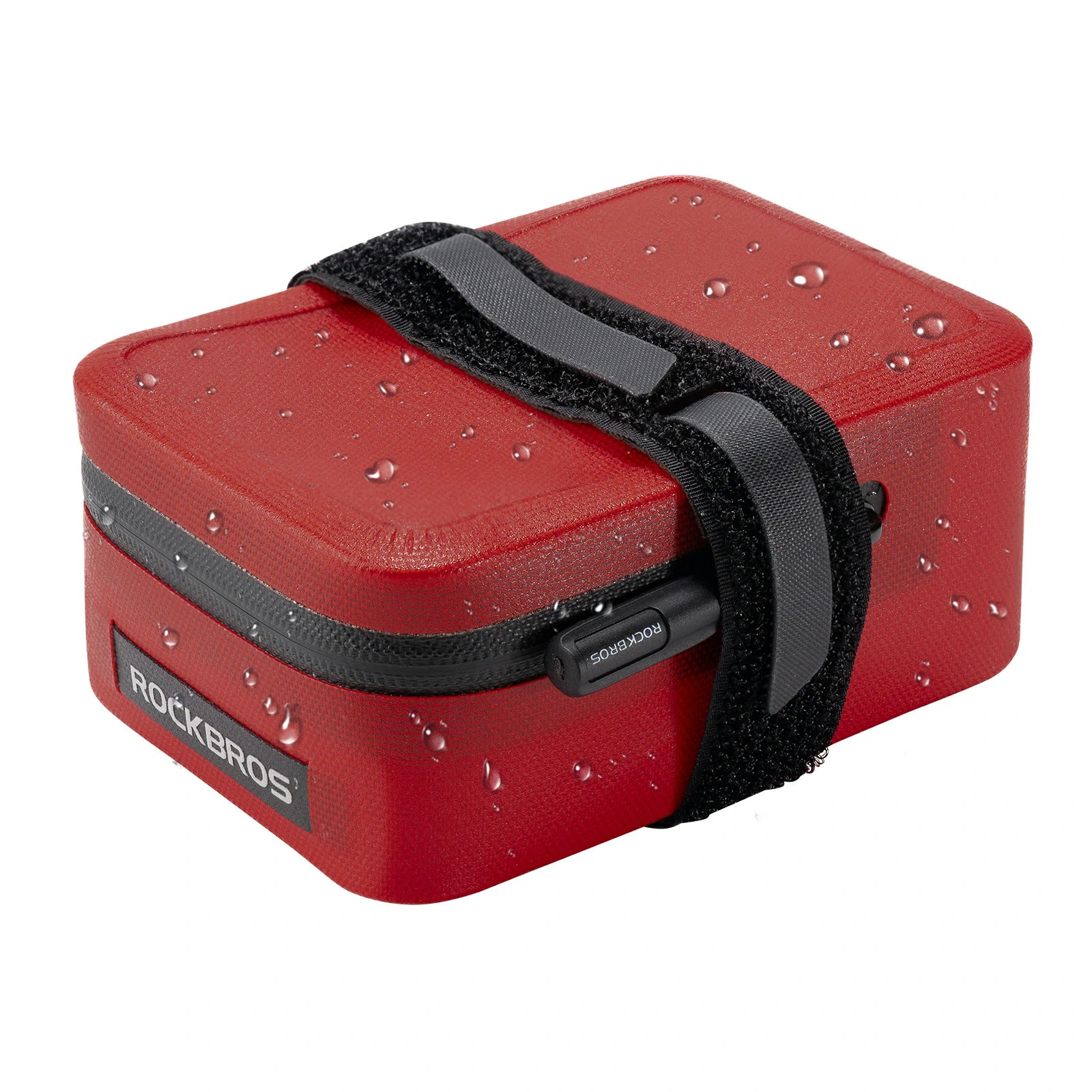 Compact Waterproof Bike Saddle Bag for Tools & Essentials#Color_Black Red