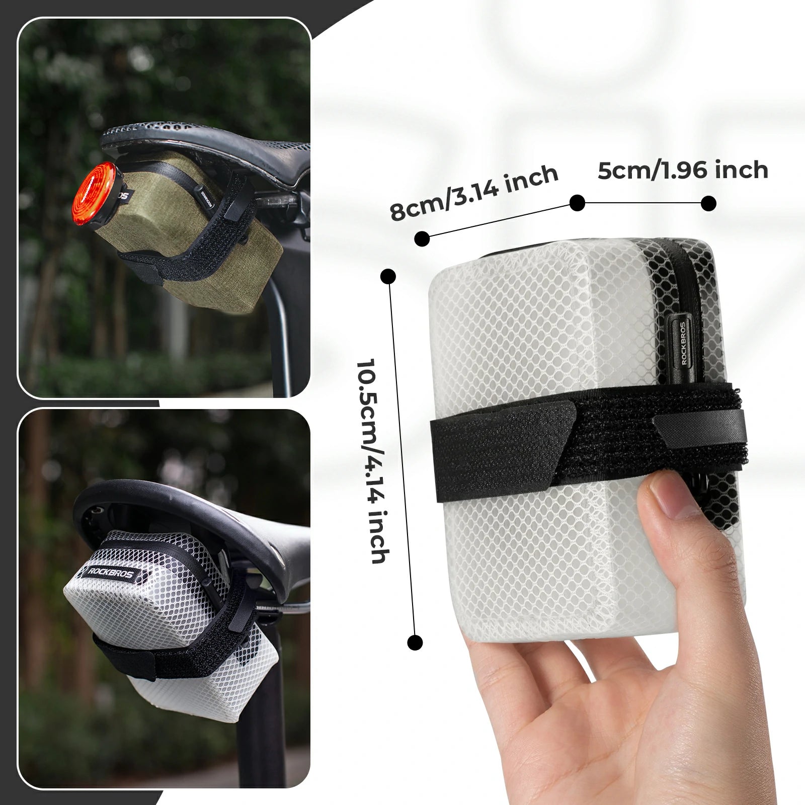 Compact Waterproof Bike Saddle Bag for Tools & Essentials