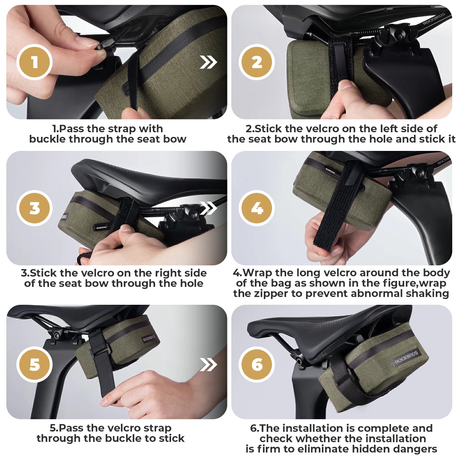 Compact Waterproof Bike Saddle Bag for Tools & Essentials