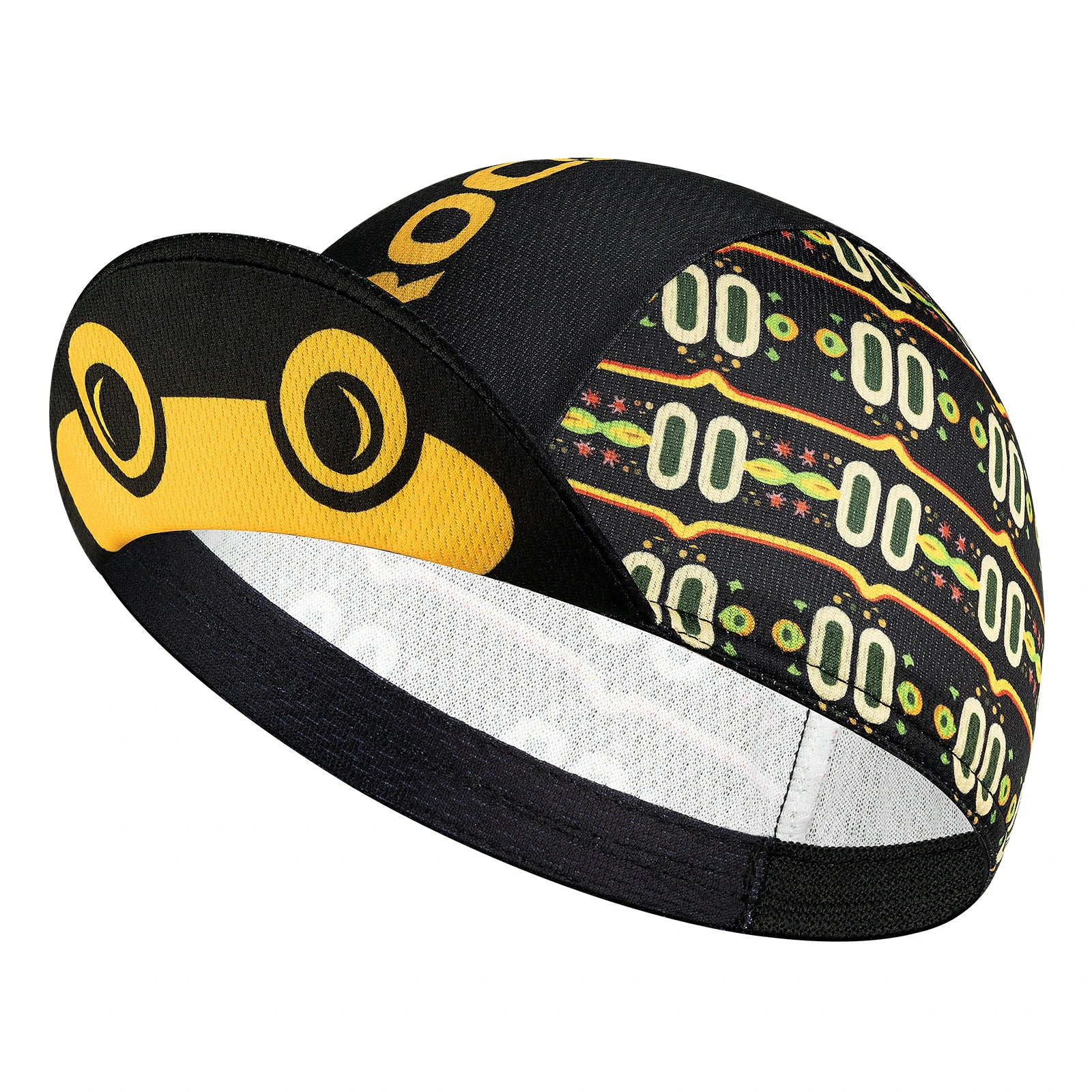 Breathable helmet liner cycling cap for sun protection, suitable for ride#Color_Black Orange