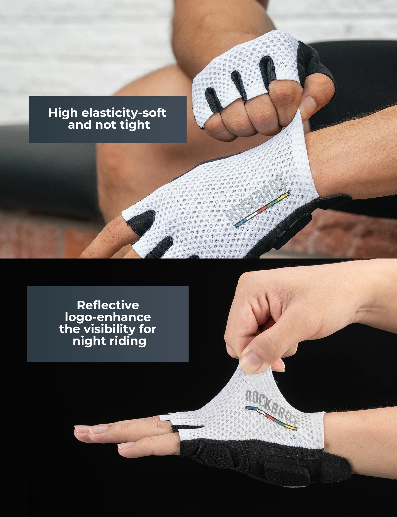half finger cycling gloves with SBR padding for comfortable bike riding and grip