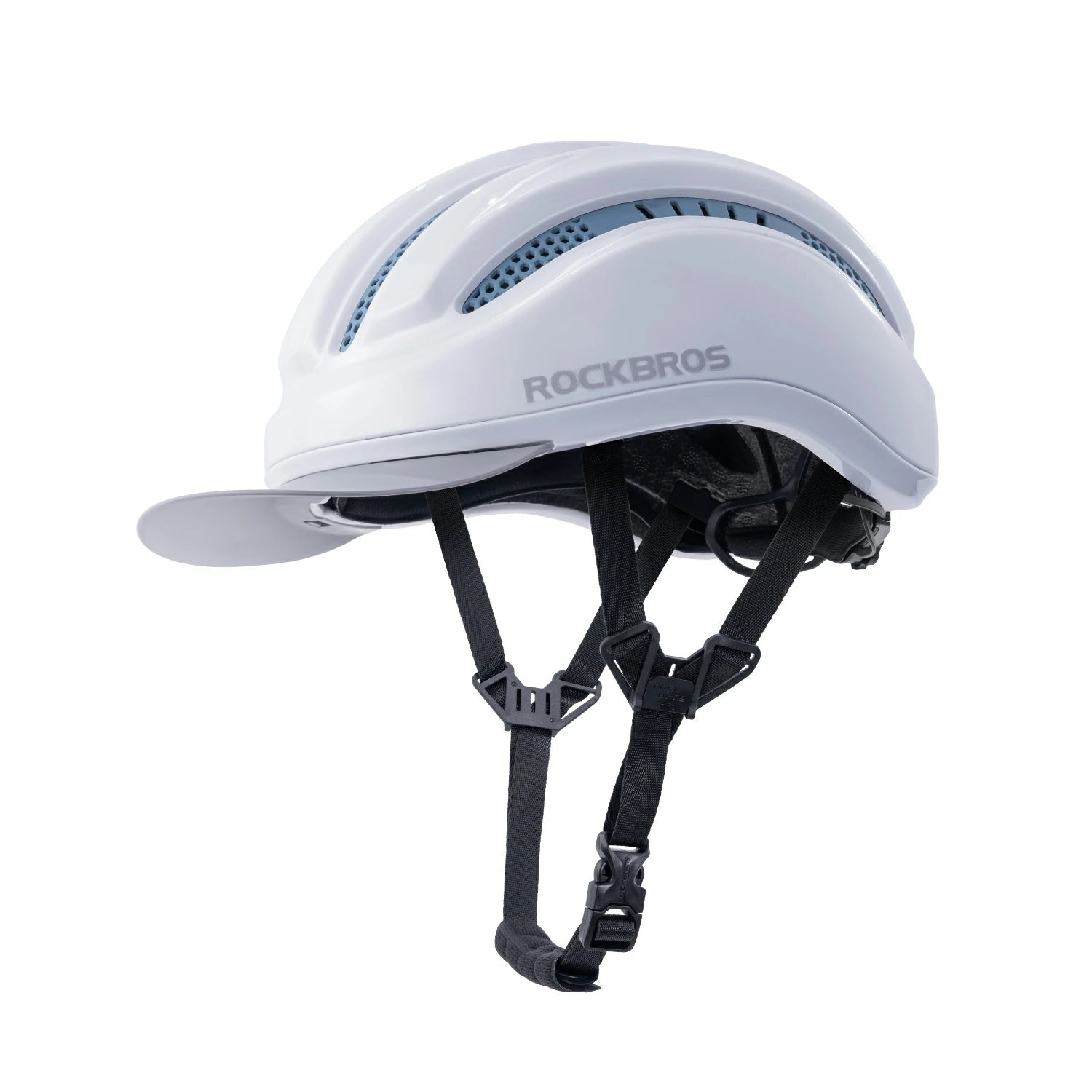 Lightweight Cycling Helmet with Magnetic Visor & Adjustable Fit#Type_Bright White