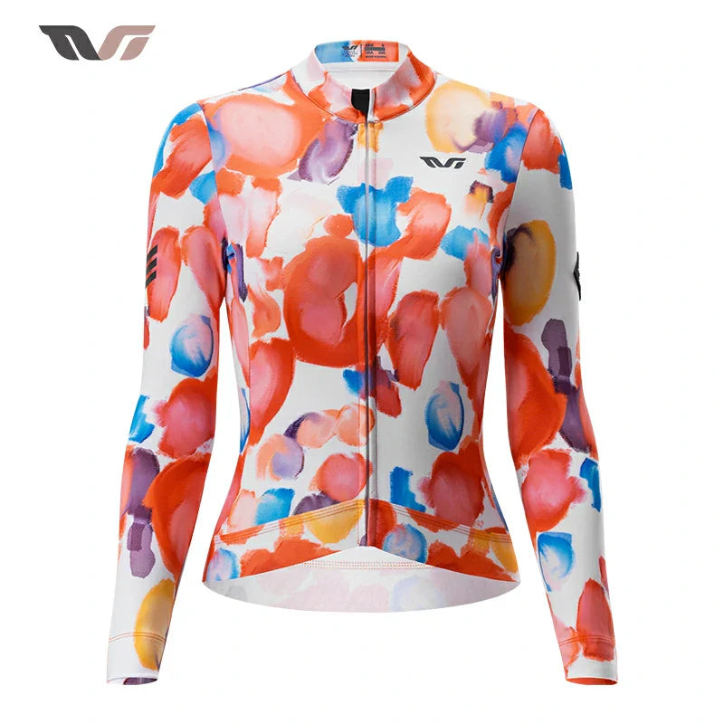 Women’s Long Sleeve Thermal Cycling Jersey – Fleece Lined for Cool Weather