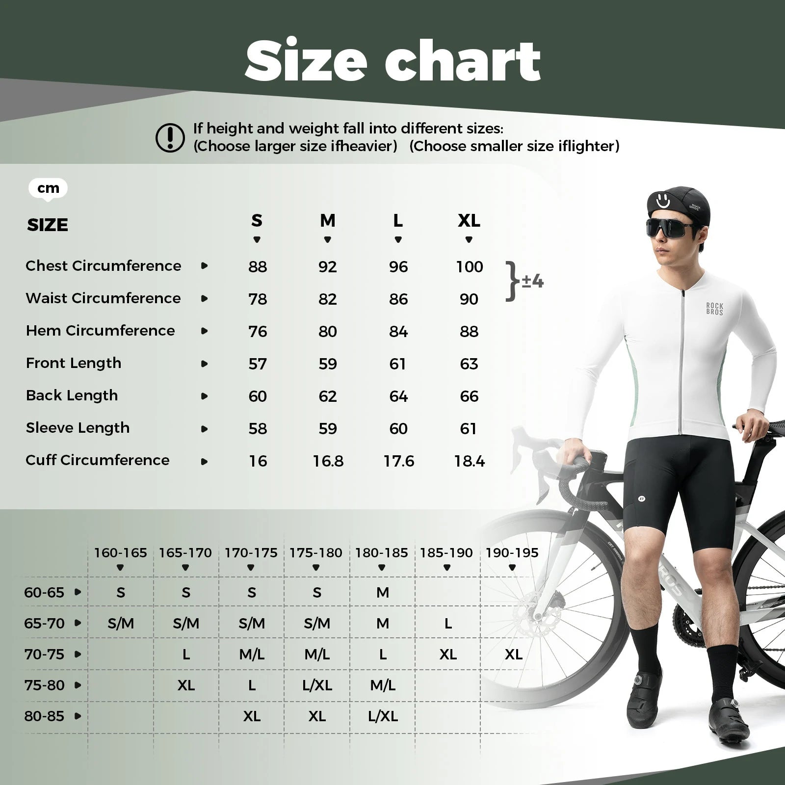 ROCKBROS cycling jersey long sleeve breathable 3 pocket#Color_White
