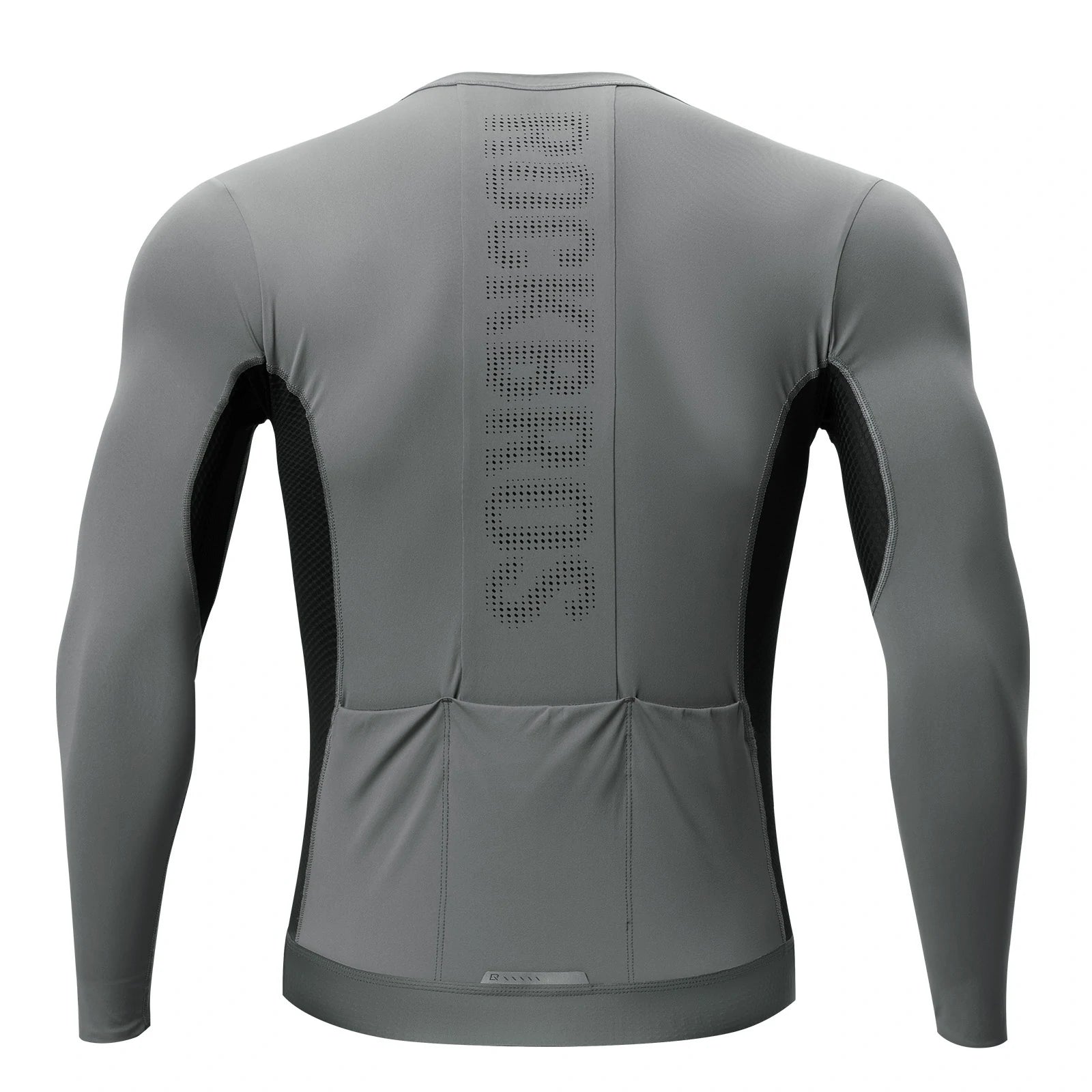ROCKBROS cycling jersey long sleeve breathable 3 pocket#Color_Grey
