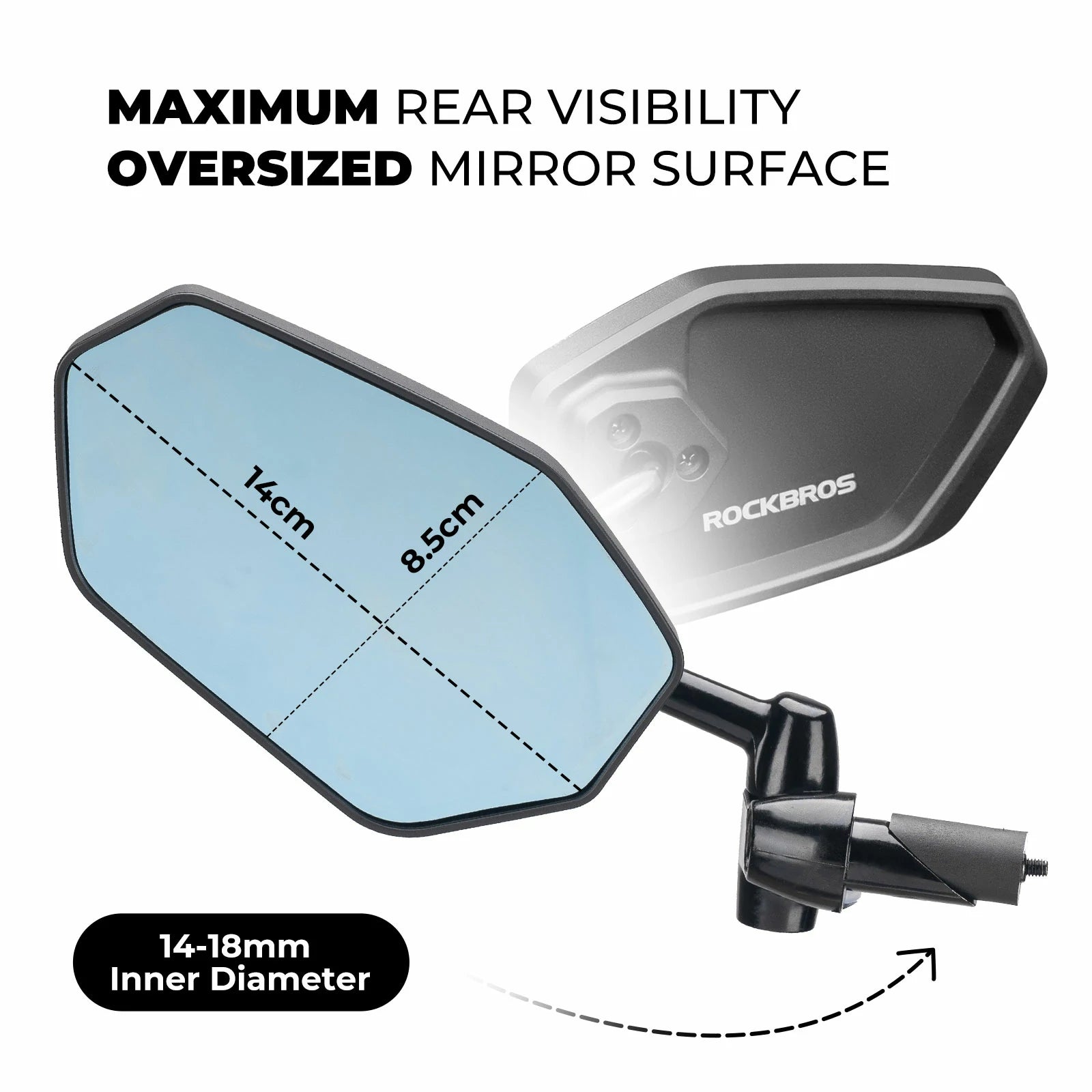 Cycling Mirror Wide-Angle Anti-Glare Rear View#Model_Nylon Model