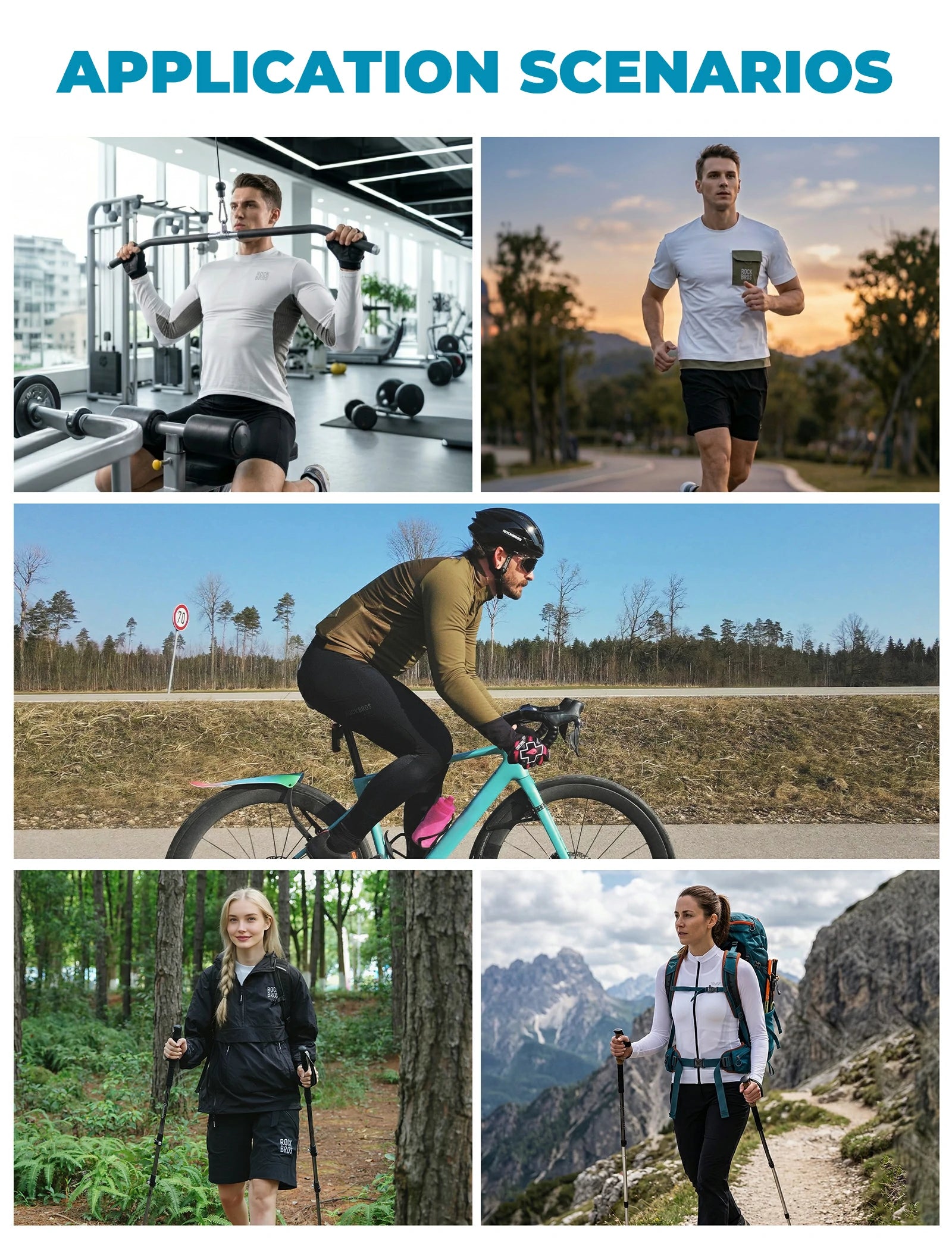 ROCKBROS cycling socks 2 pack quick dry cushioned arch support