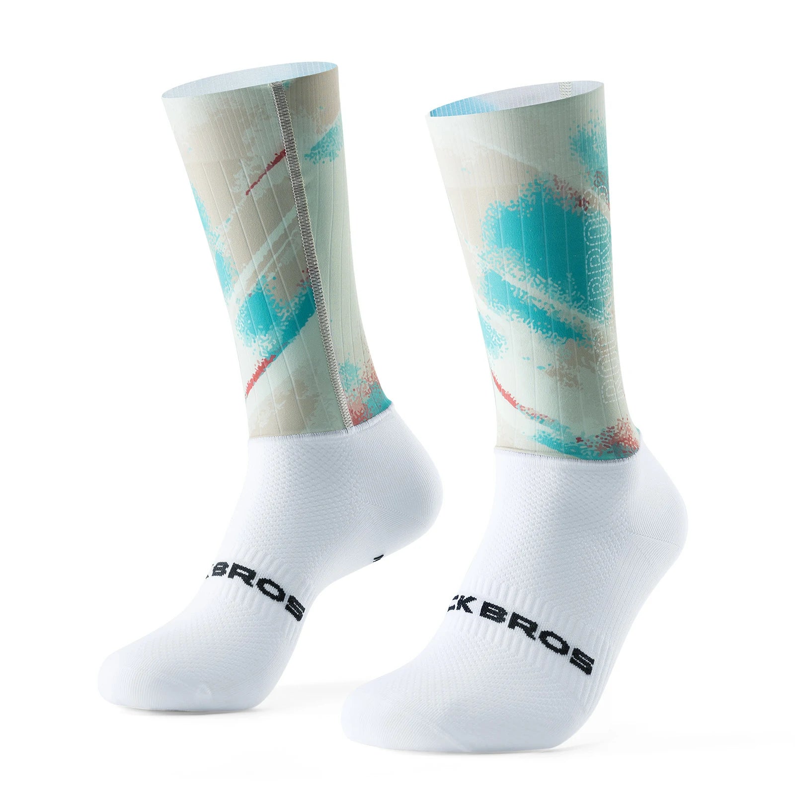 ROCKBROS cycling socks quick dry compression arch support
#Color_Gradient Green