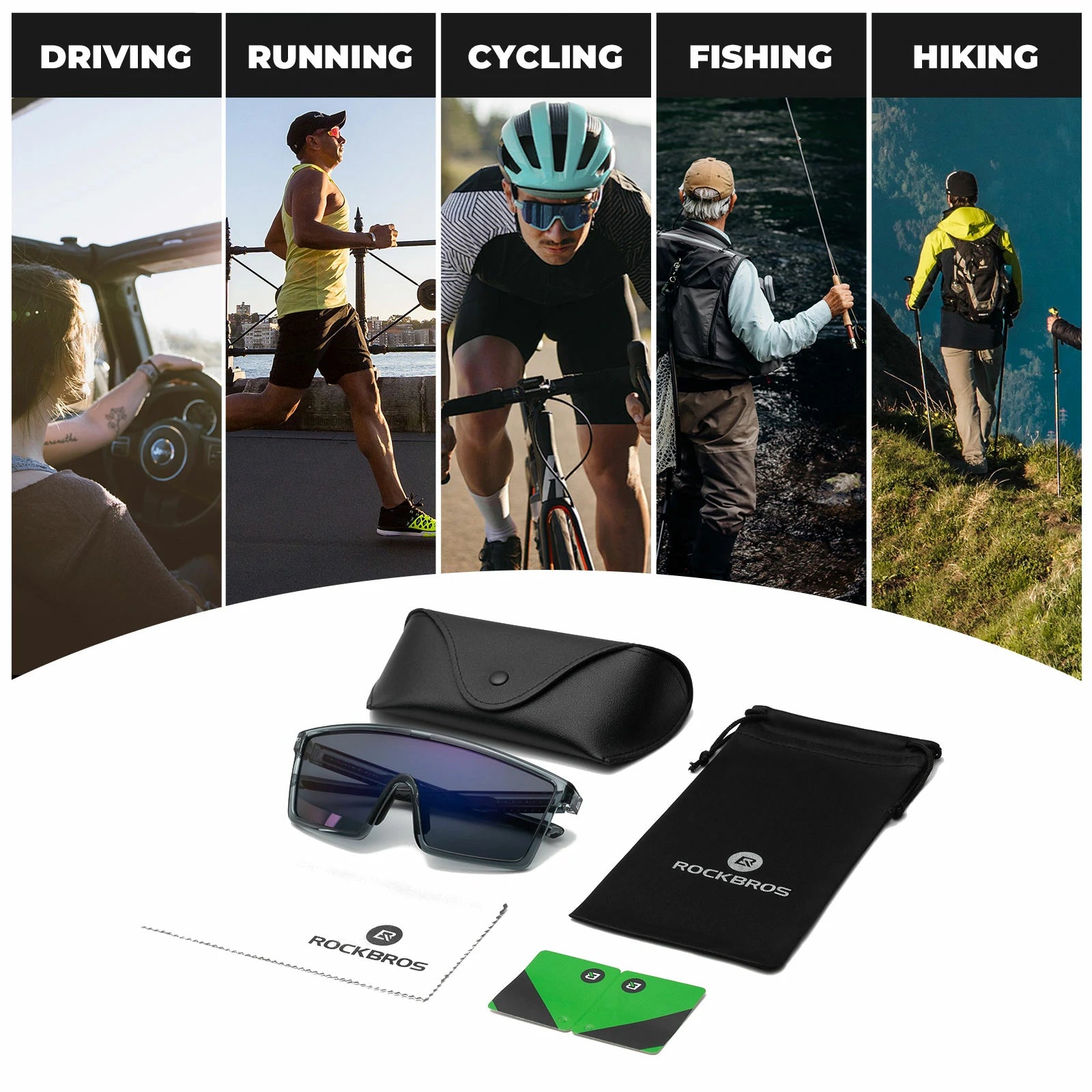 ROCKBROS cycling sunglasses photochromic polarized uv400
#Type_Polarized Lenses-Dark Grey