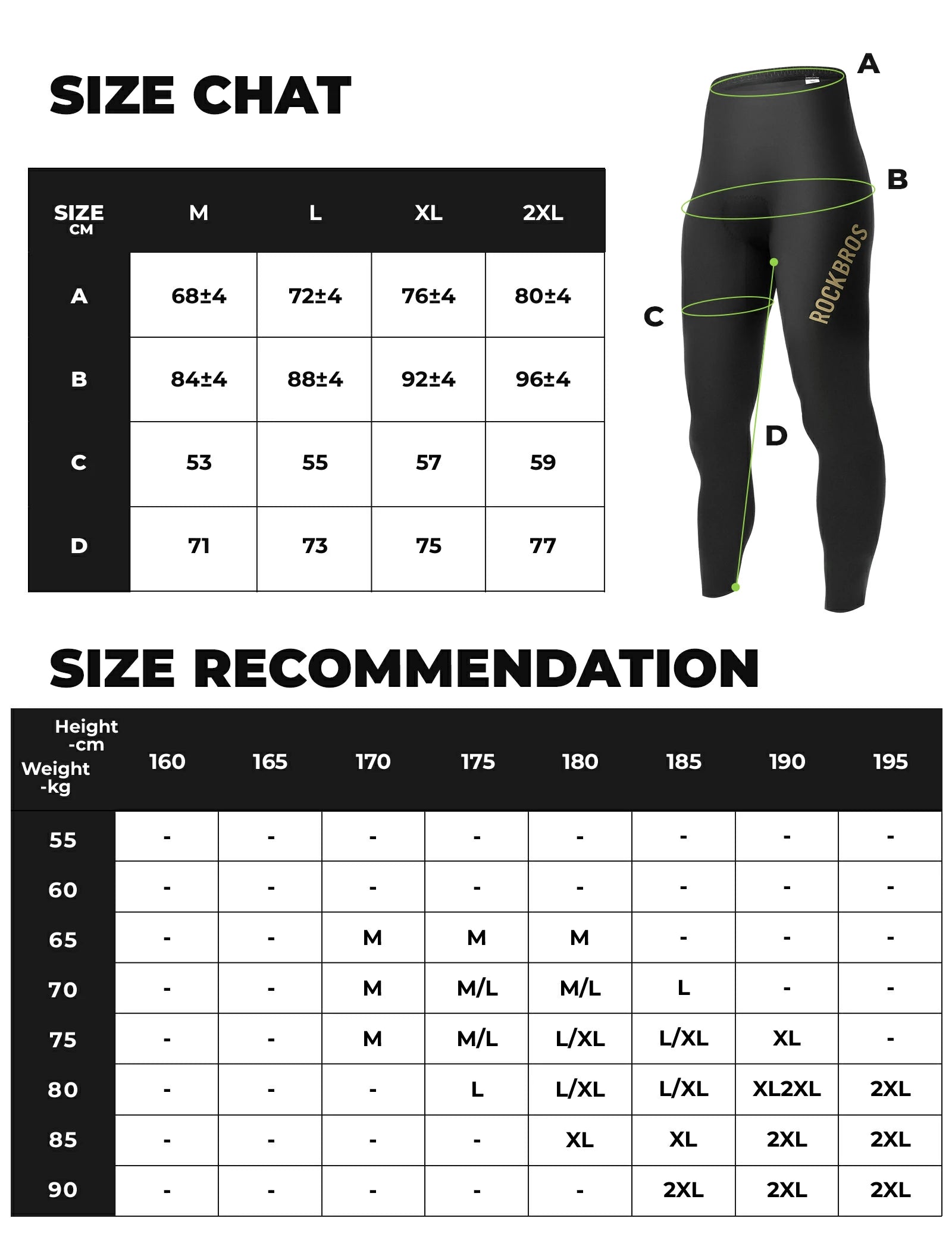 ROCKBROS cycling tights 3d padded for spring autumn