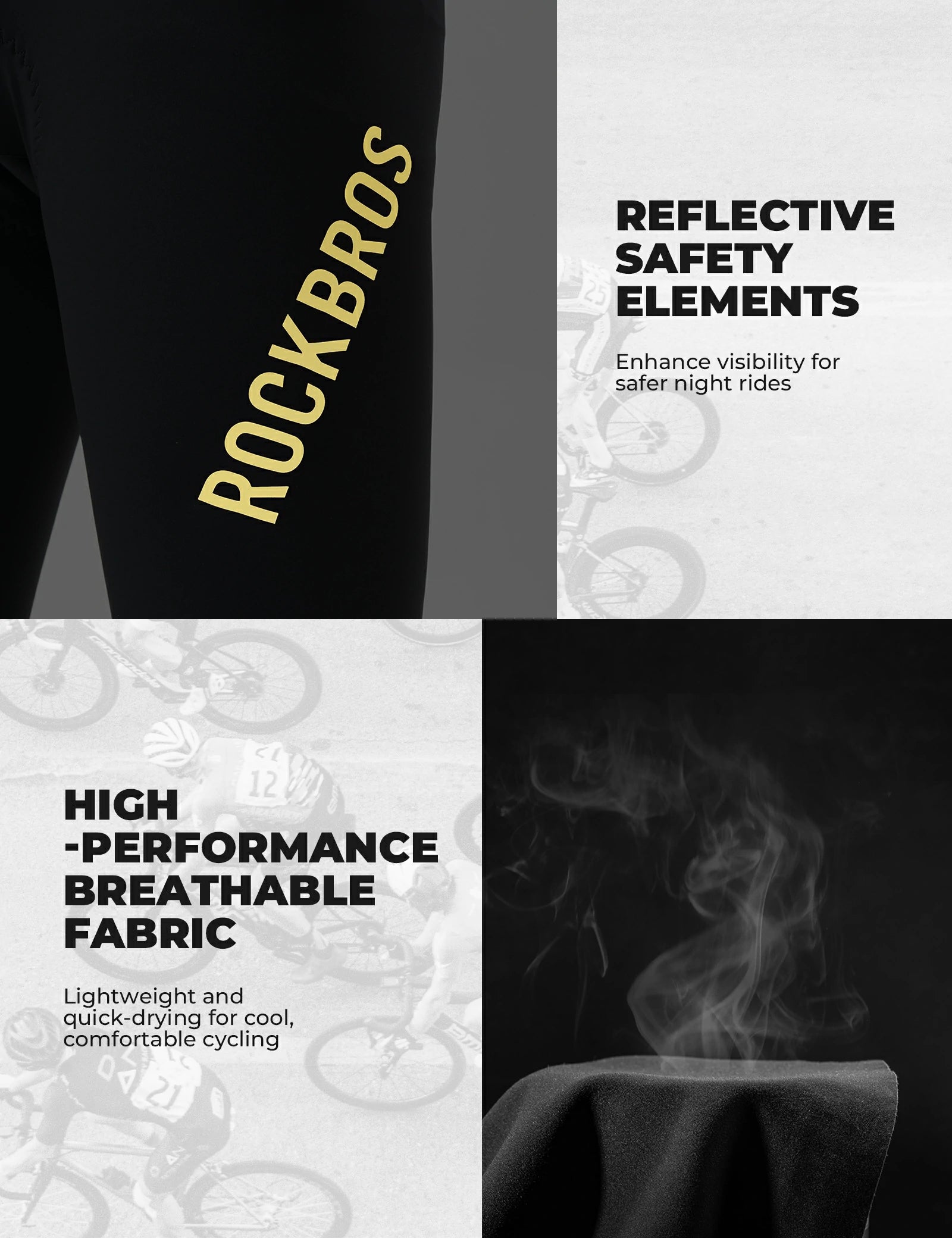 ROCKBROS cycling tights breathable dolomiti padded