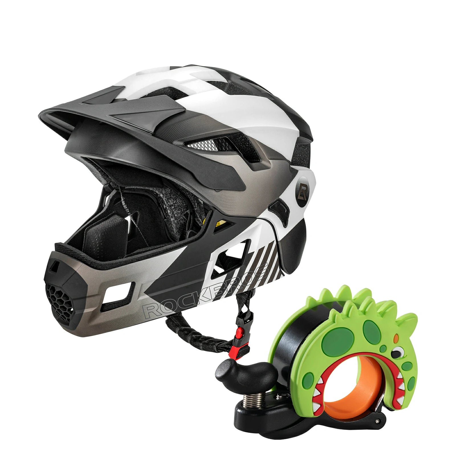 Detachable Full Face Helmet M Size & Cartoon Ring Bell