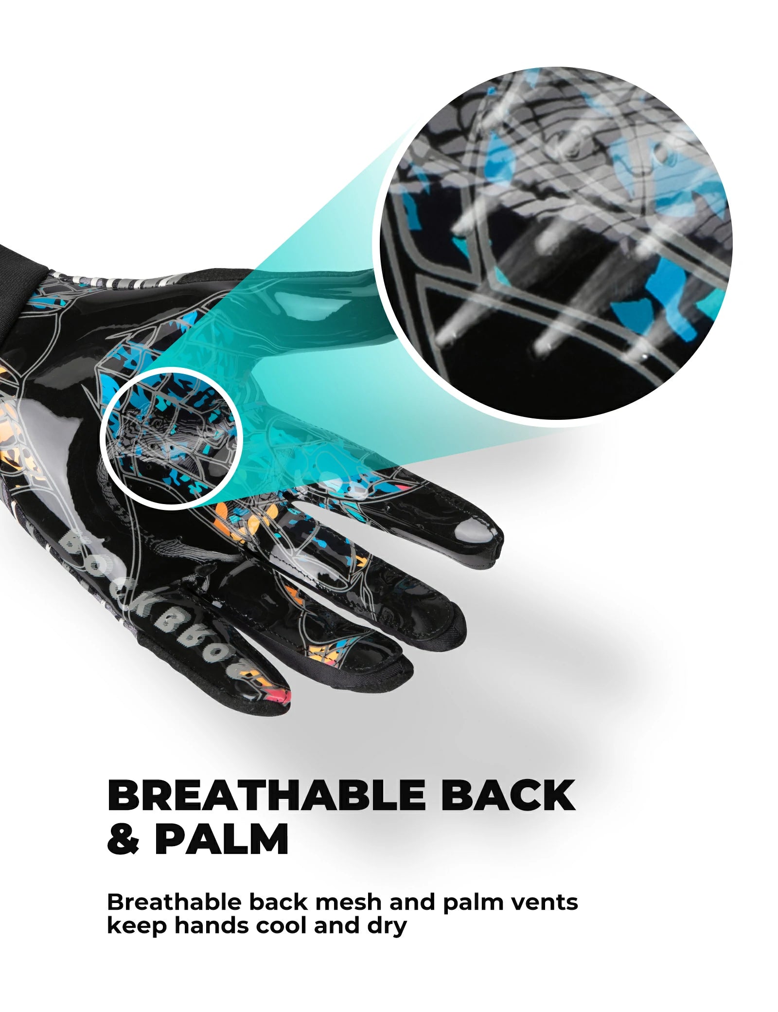ROCKBROS football goalkeeper gloves breathable for kids teens