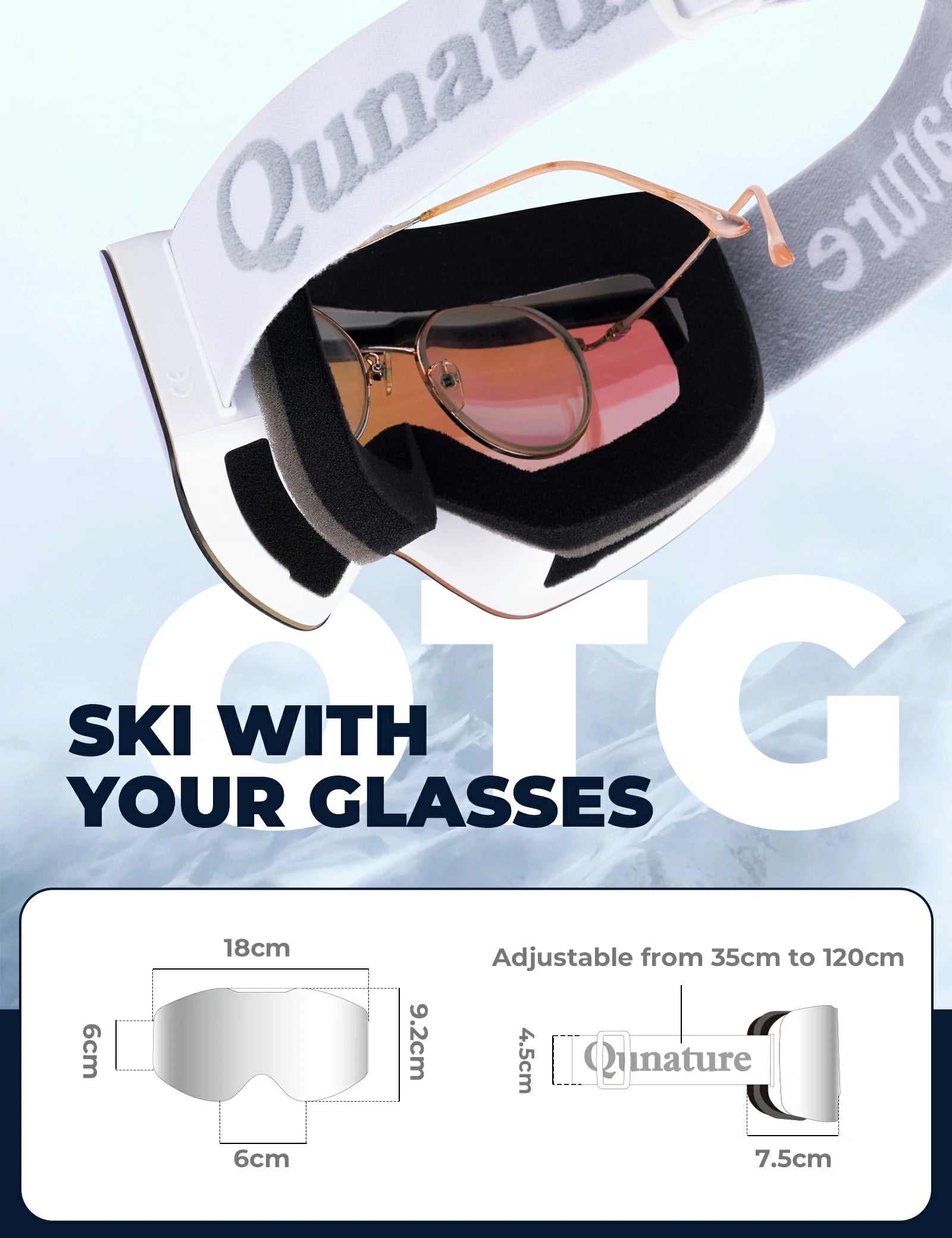frameless ski goggles with uv400 anti-fog protection