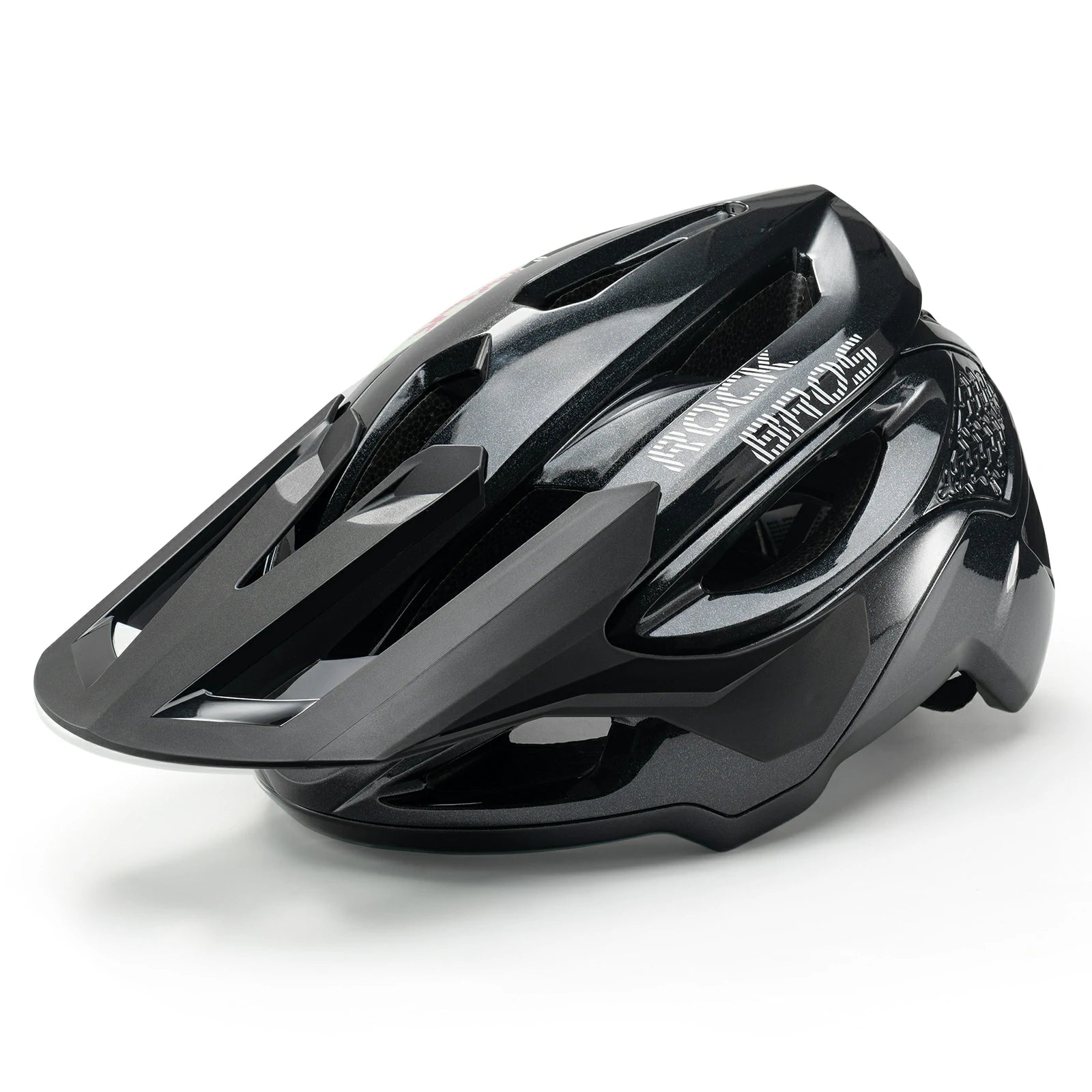 full coverage mountain bike helmet with adjustable visor for trail and downhill riding#Color_Black