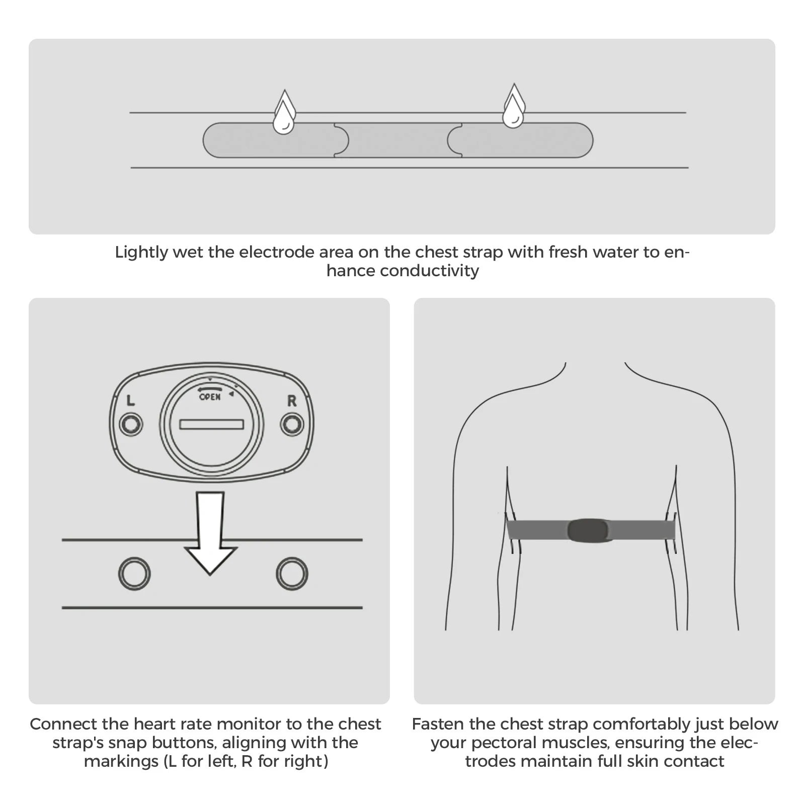 ROCKBROS heart rate monitor chest strap bluetooth ant+