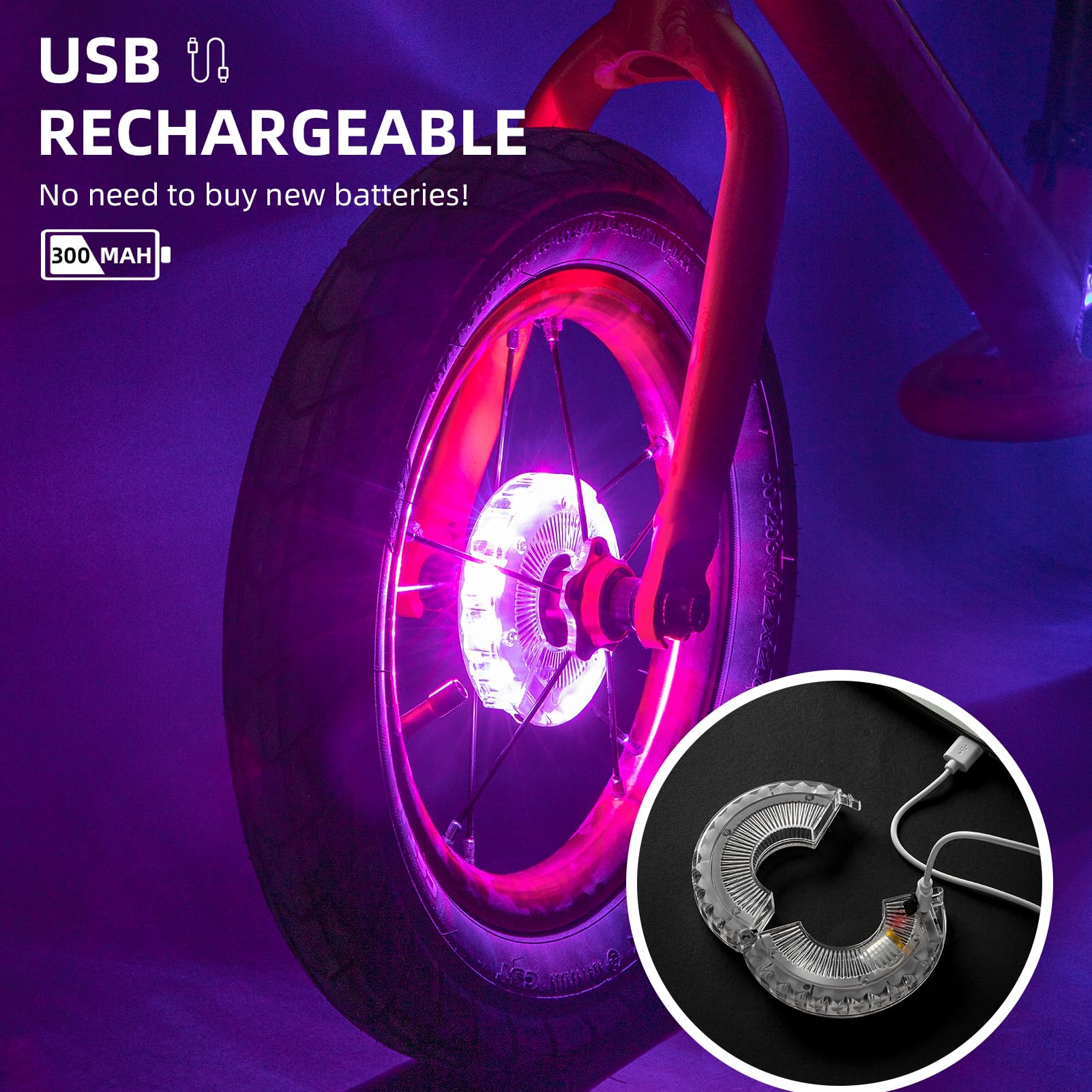 ROCKBROS led bike wheel light kids