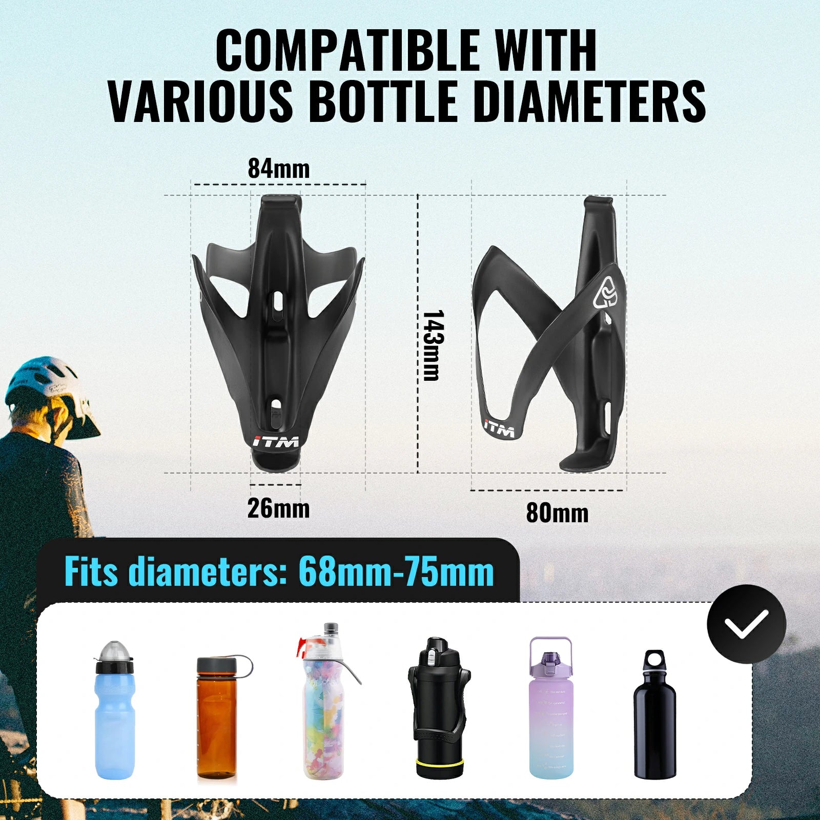 ROCKBROS itm bike bottle cage carbon fiber ultralight sturdy
#Model_CH1