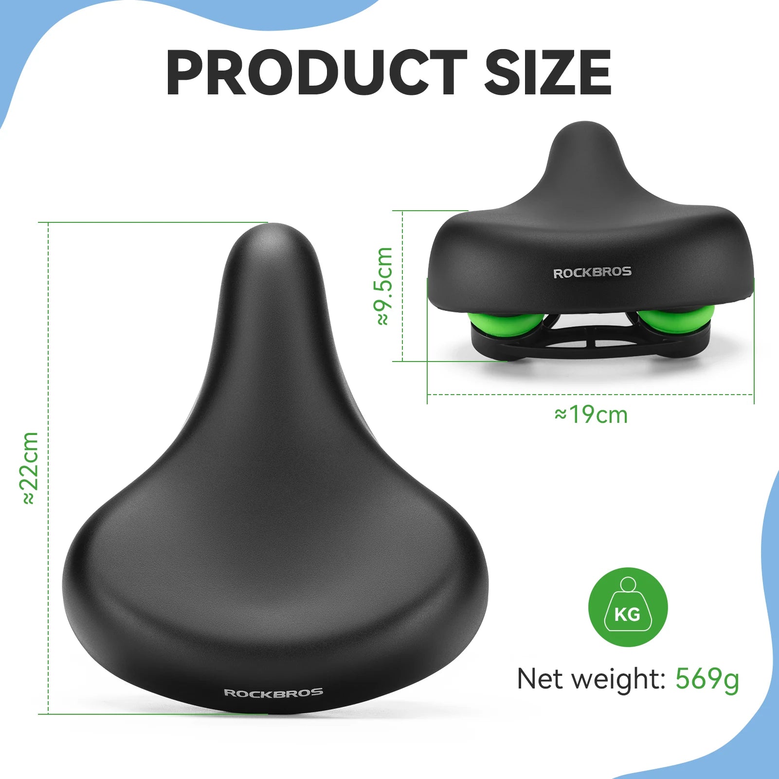 Kids Bike Saddle with Shock Absorbing Comfort Foam 