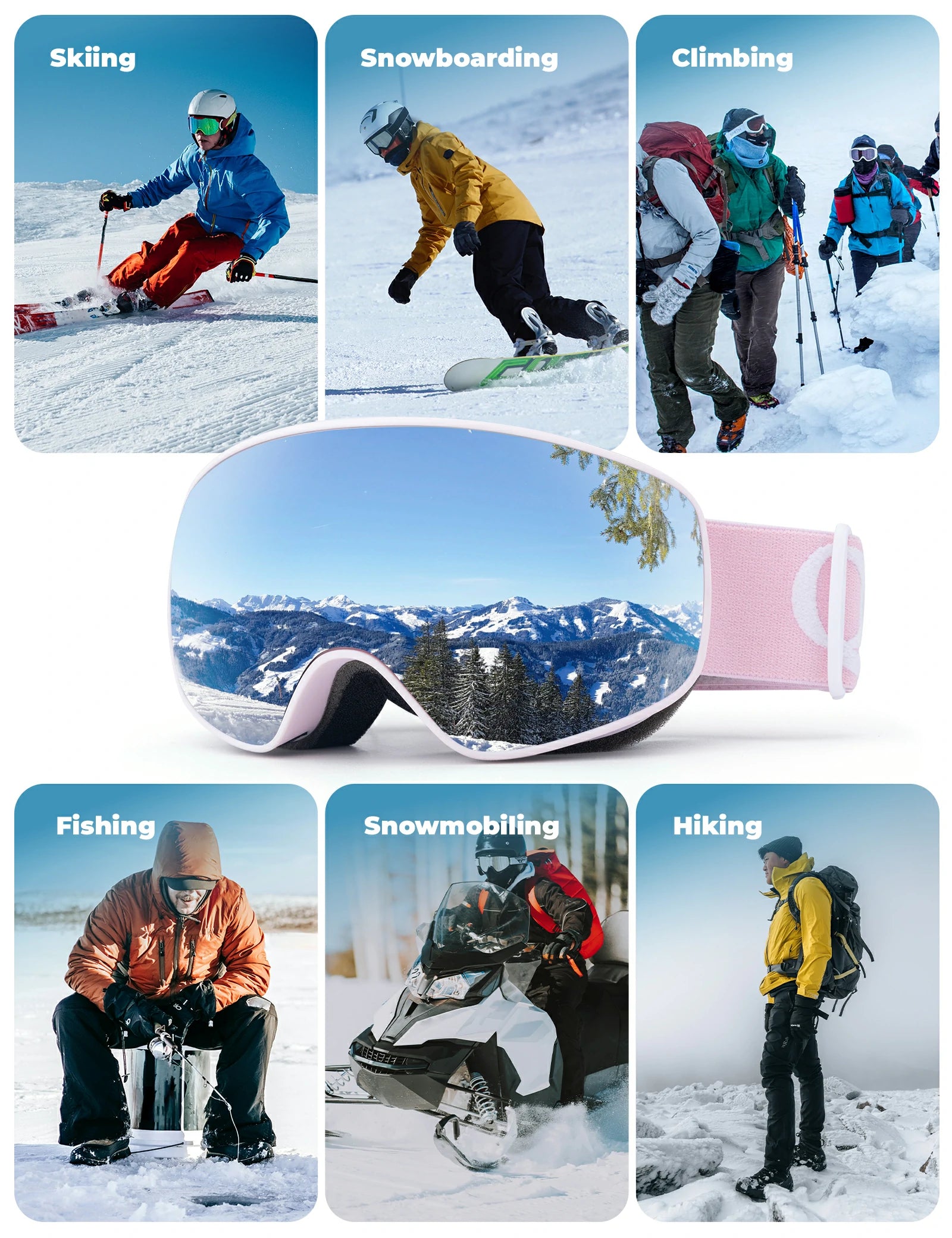 kids otg ski goggles with uv400 protection#Eyewear lens color_Grey