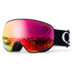 kids otg ski goggles with uv400 protection#Eyewear lens color_Black Red