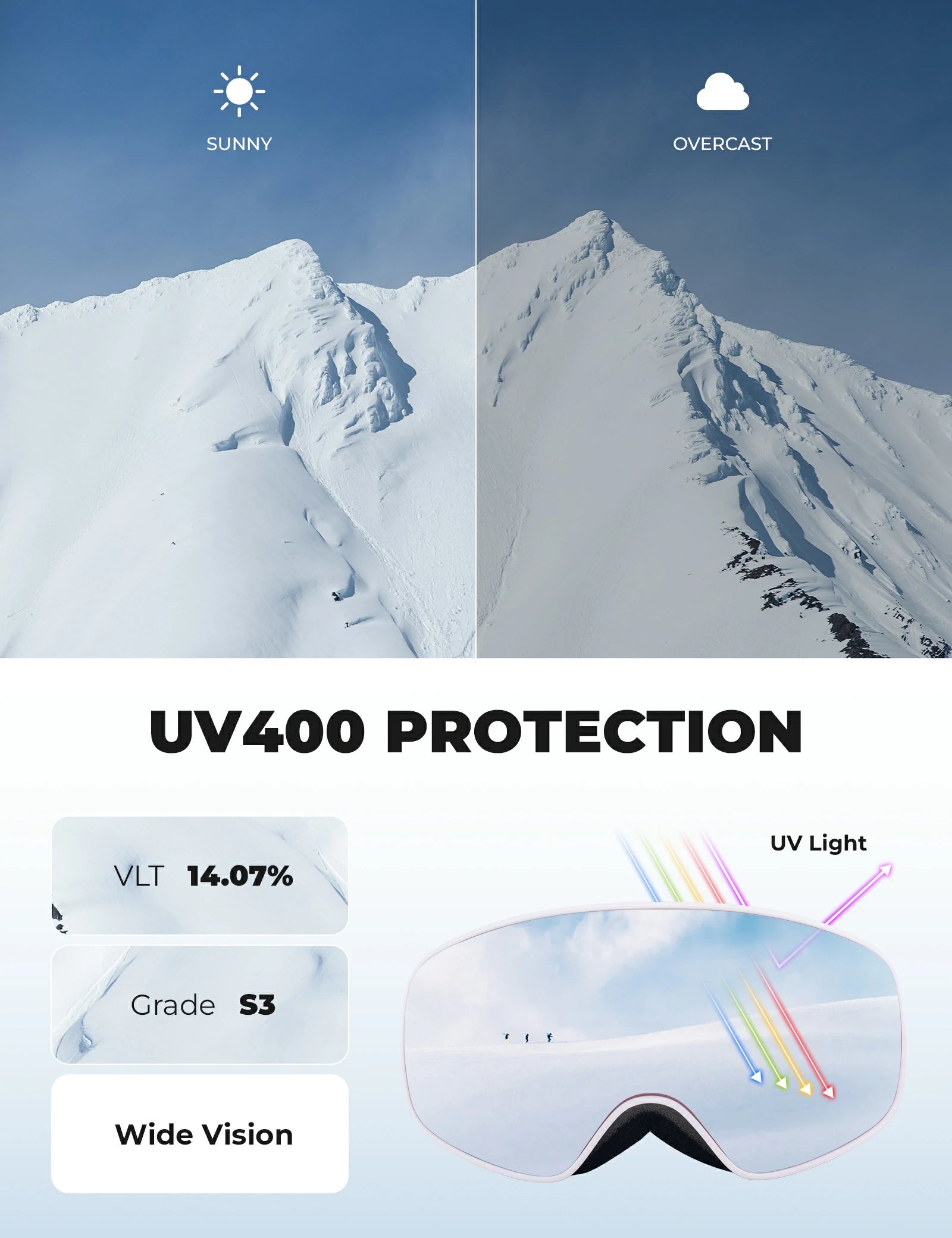 kids otg ski goggles with uv400 protection#Eyewear lens color_Grey