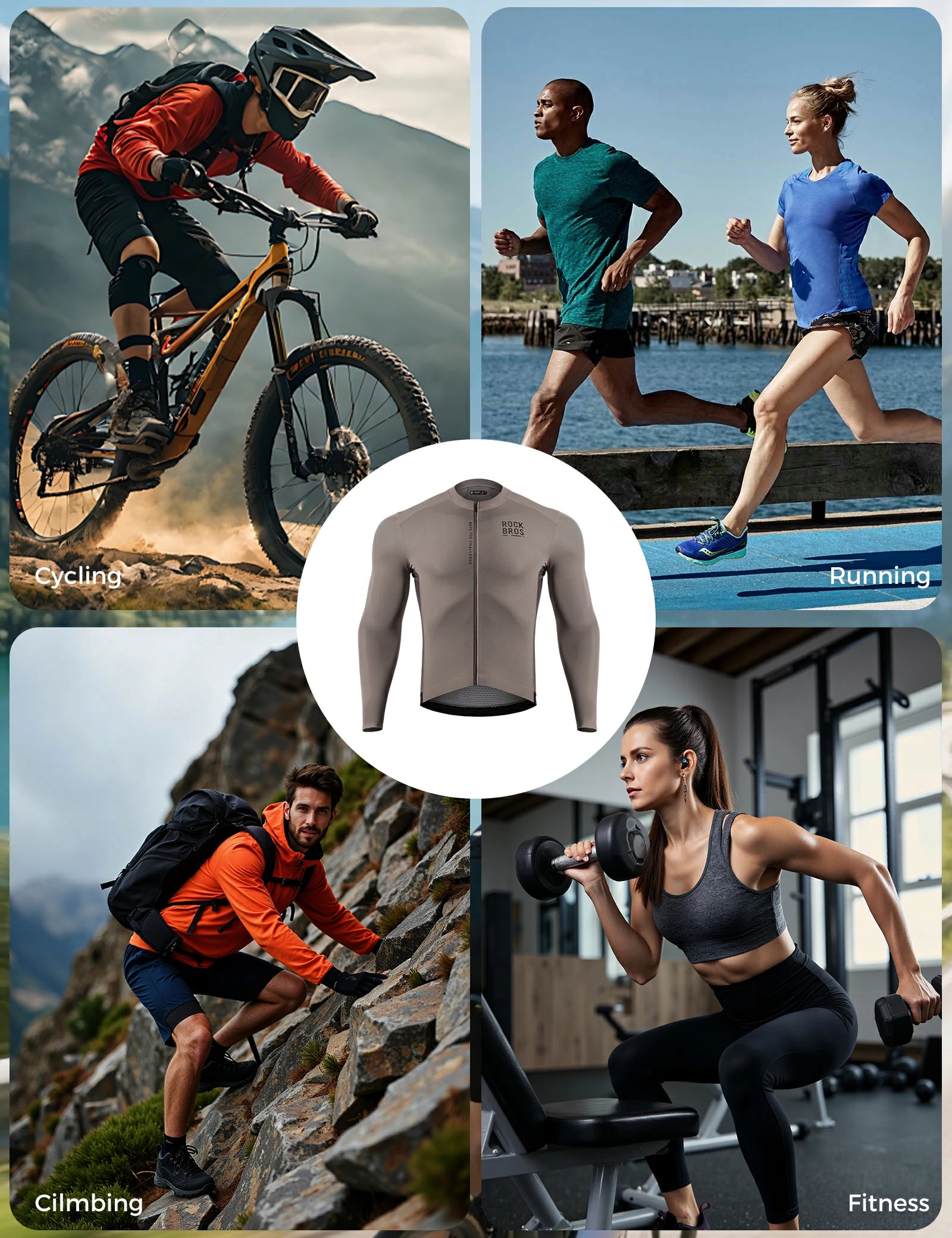 Lightweight Cycling Jersey for Summer Rides#Color_beige