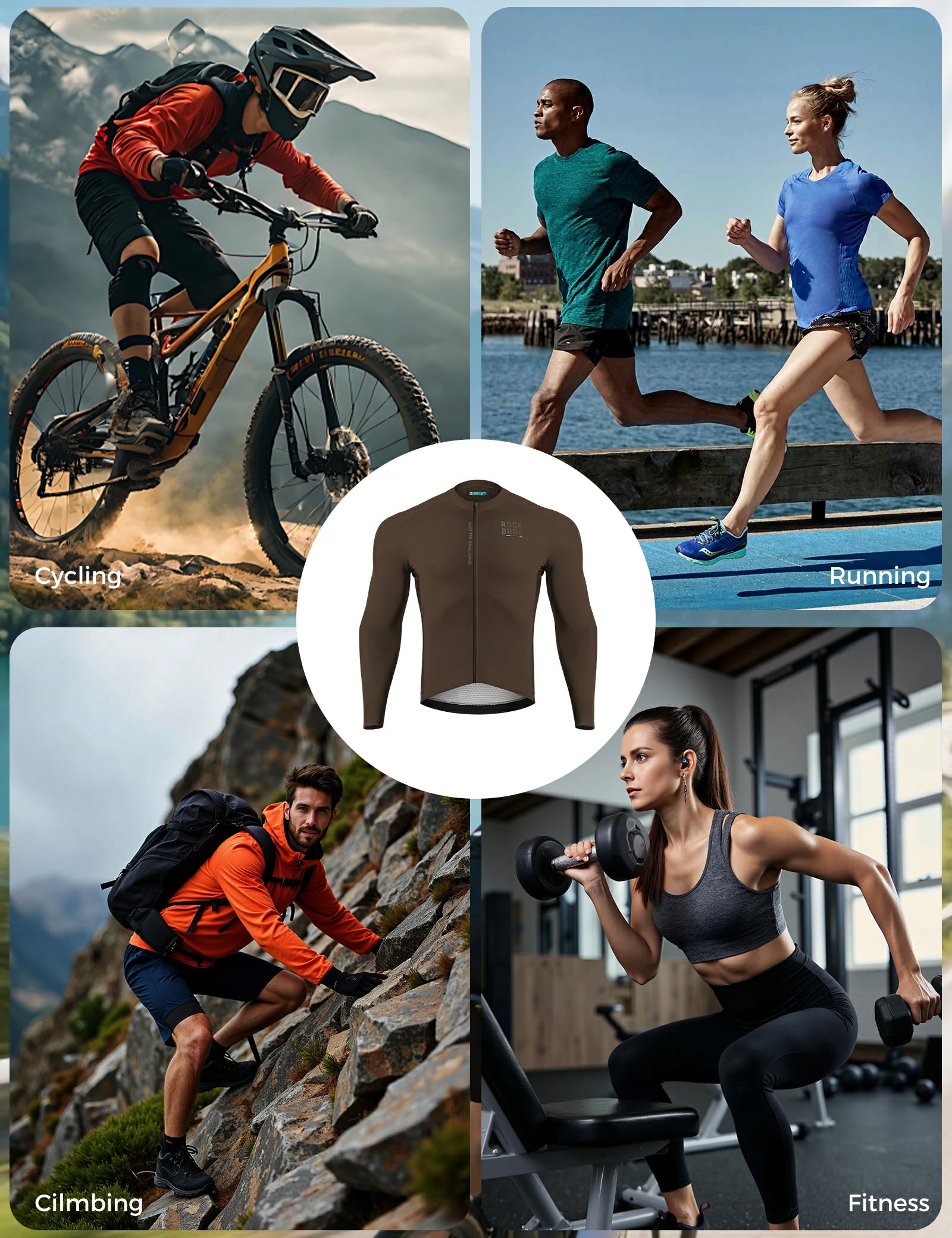 Lightweight Cycling Jersey for Summer Rides#Color_brown