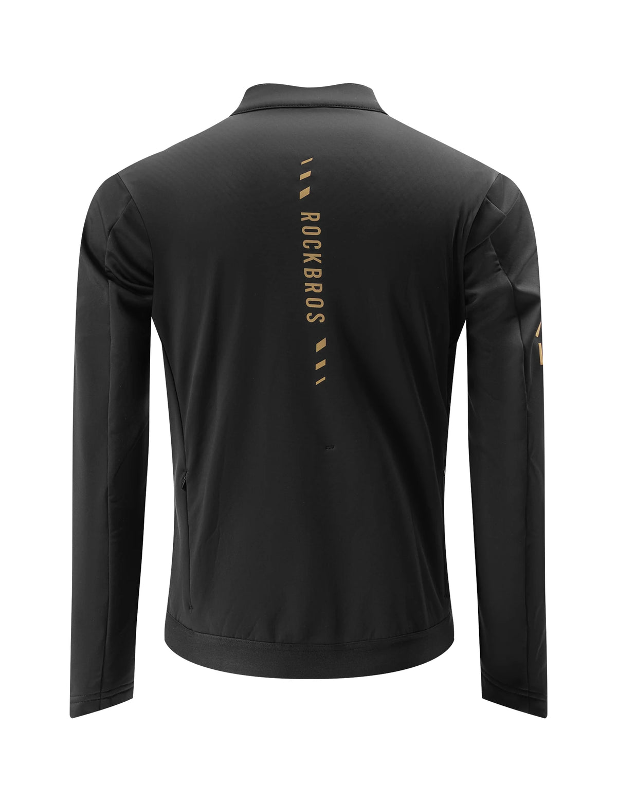 Lightweight fleece cycling jacket feature detail