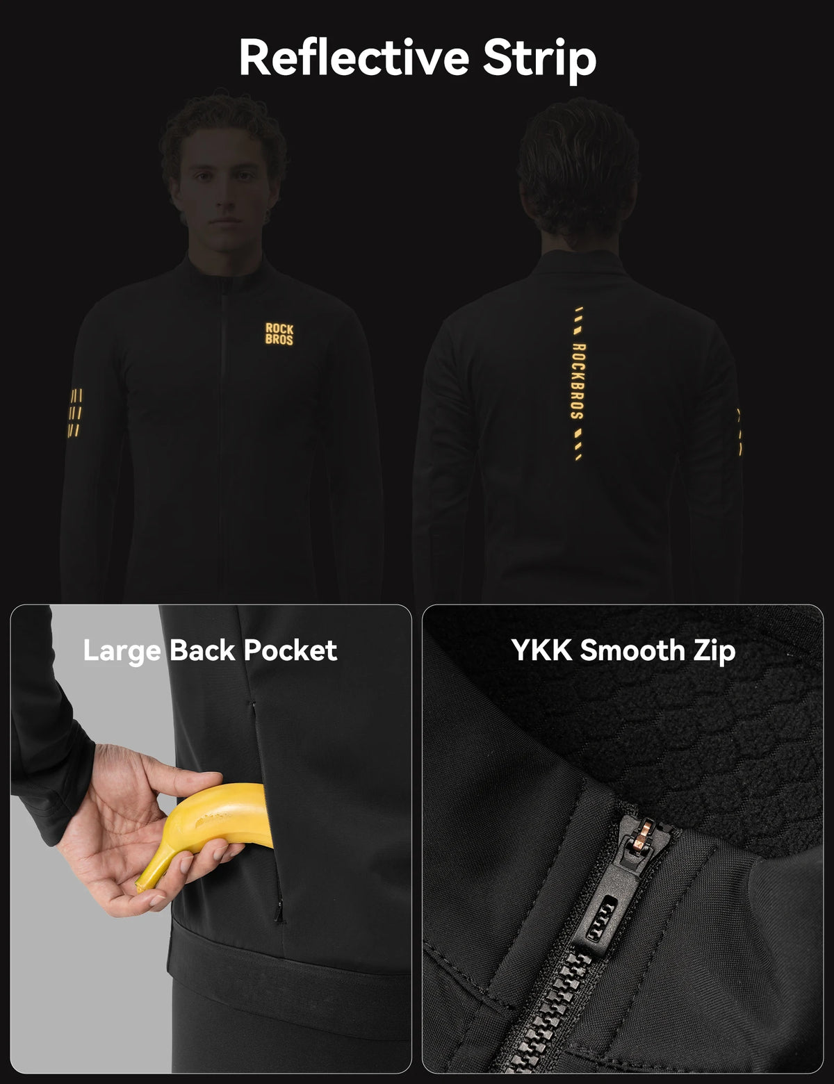 Lightweight fleece cycling jacket on cyclist