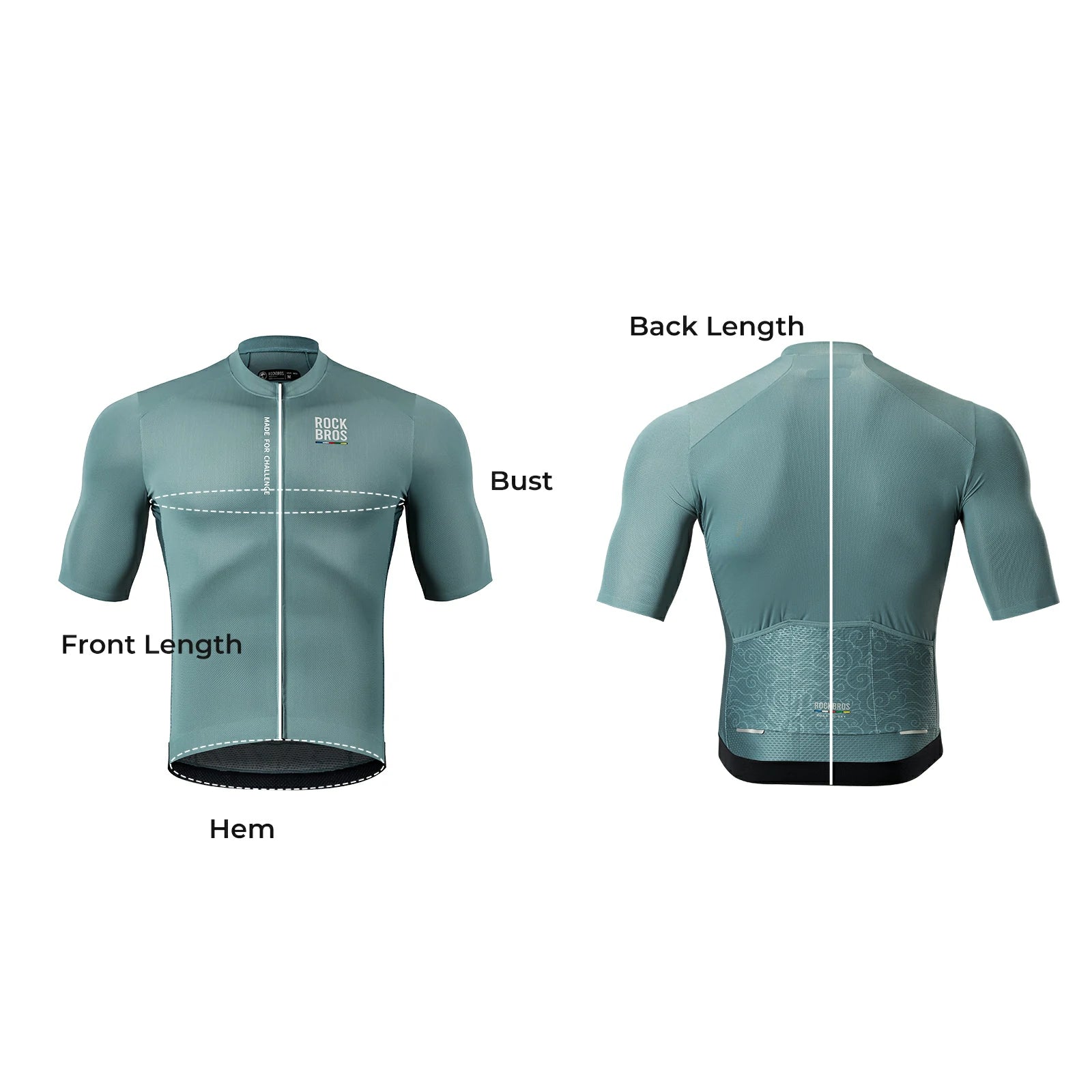 Men’s Lightweight Cycling Jersey with Rear Pockets & YKK Zip#Color_Blue