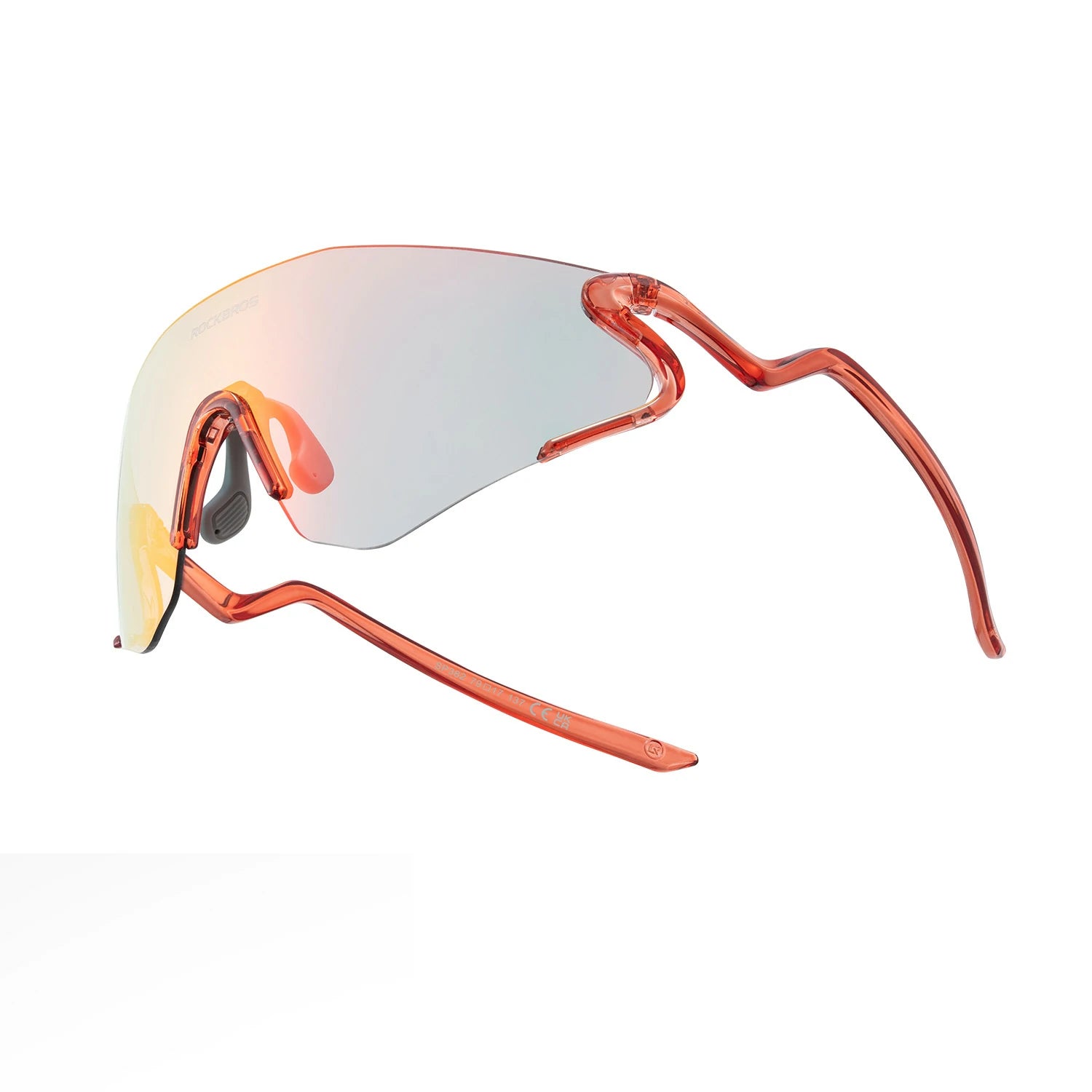 Photochromic Cycling Sunglasses with UV400 Protection#Color_Red