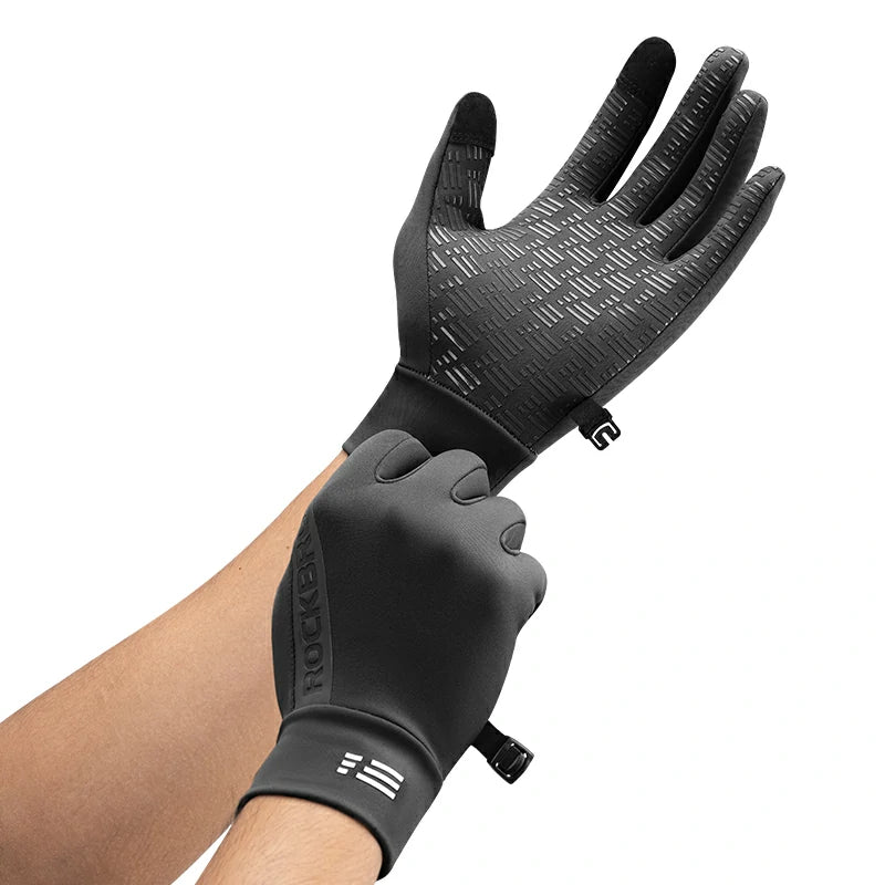 Lightweight Winter Cycling Gloves Windproof & Touchscreen#color_black