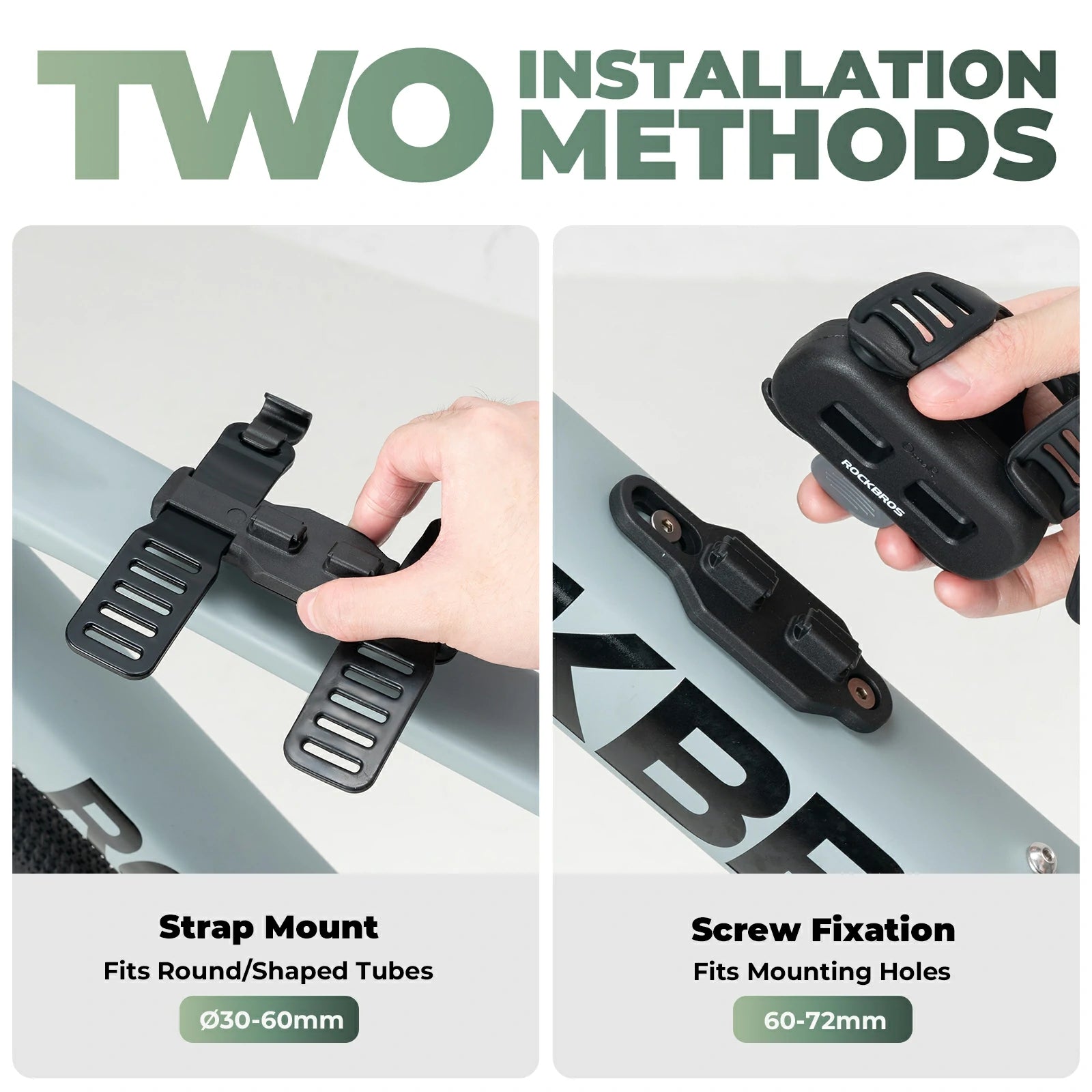 ROCKBROS magnetic strap-type bike water bottle cage, offering secure and quick access with an innovative magnetic attachment system.