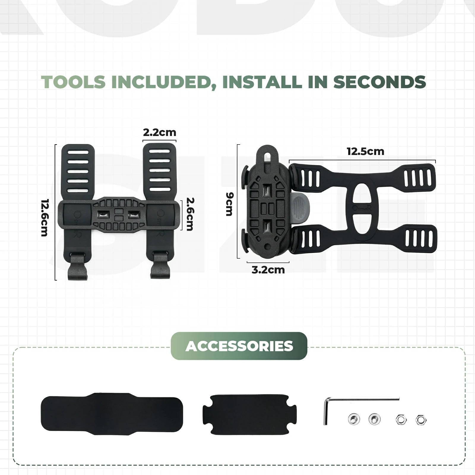 ROCKBROS magnetic strap-type bike water bottle cage, offering secure and quick access with an innovative magnetic attachment system.