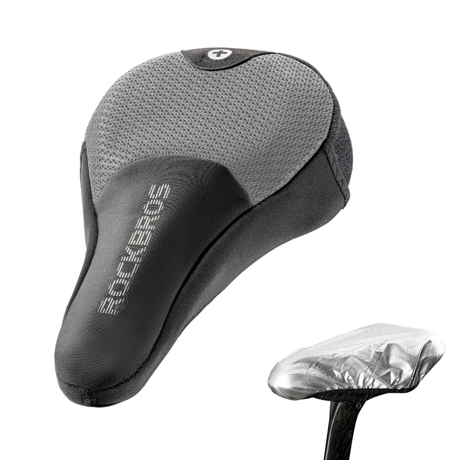 Memory Foam Bike Seat Cover with Air Cushion#Color_gray