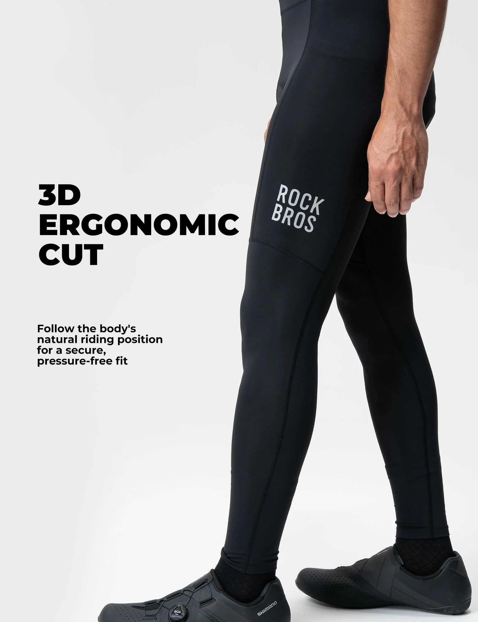 ROCKBROS mens lightweight cycling tights with 3d padding for spring