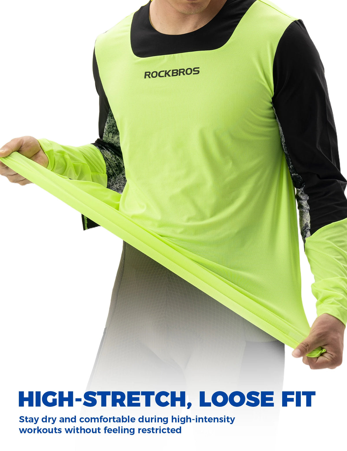Men's Long Sleeve MTB Jersey with Breathable Fabric & Drop Tail