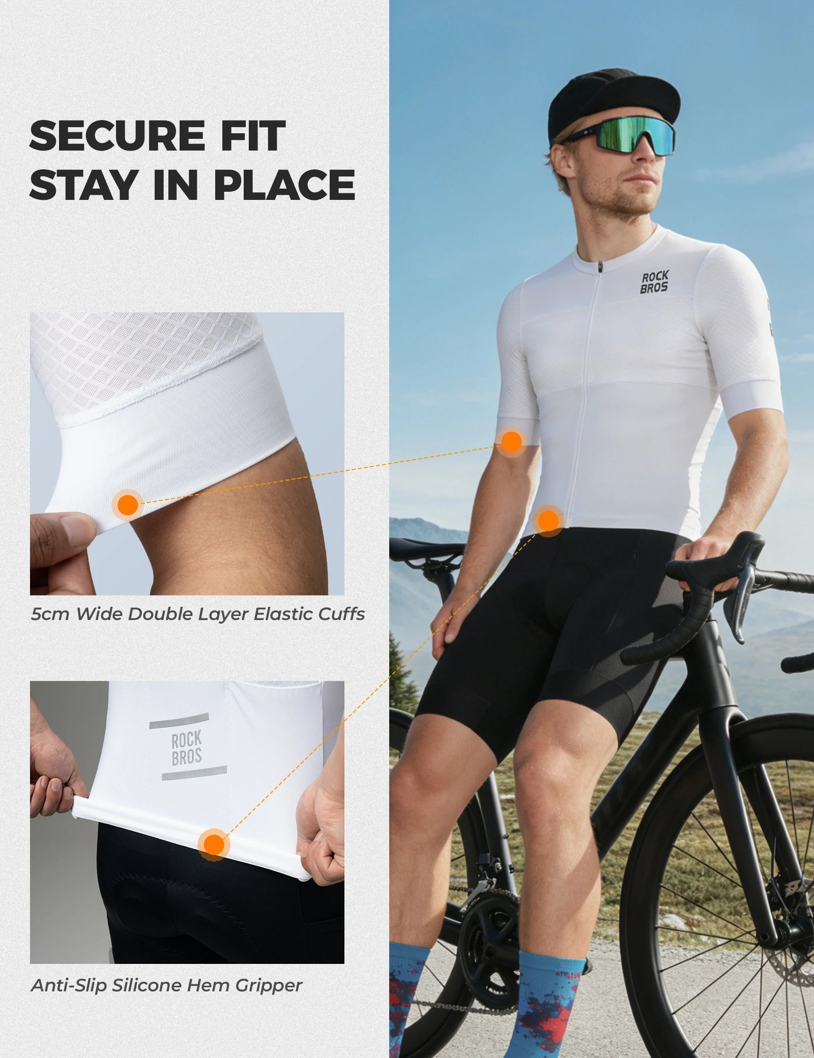 Men’s Short Sleeve Cycling Jersey – Lightweight, Breathable & Quick Dry