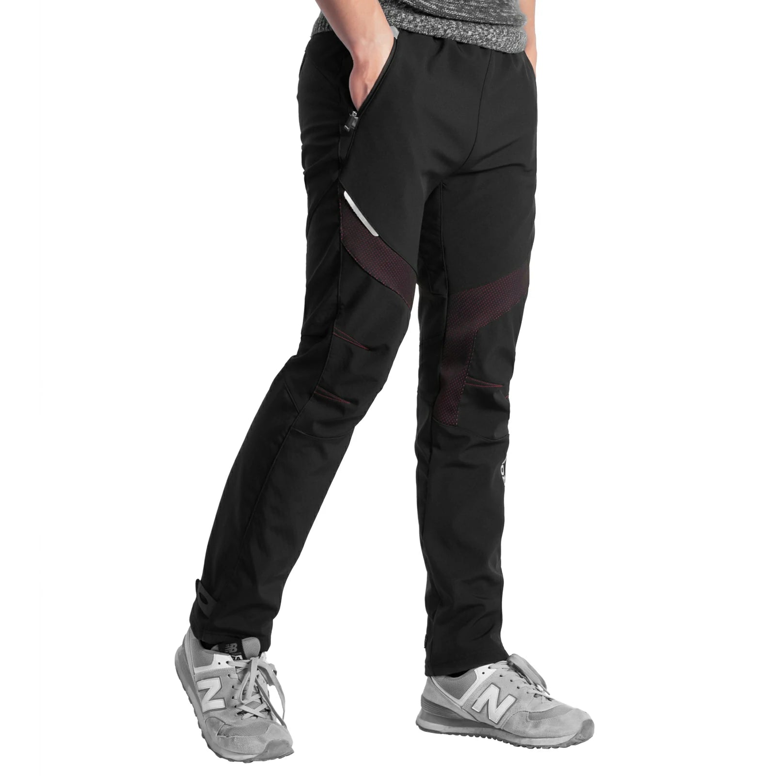 Men’s winter waterproof windproof cycling trousers designed for outdoor riding comfort and weather protection.