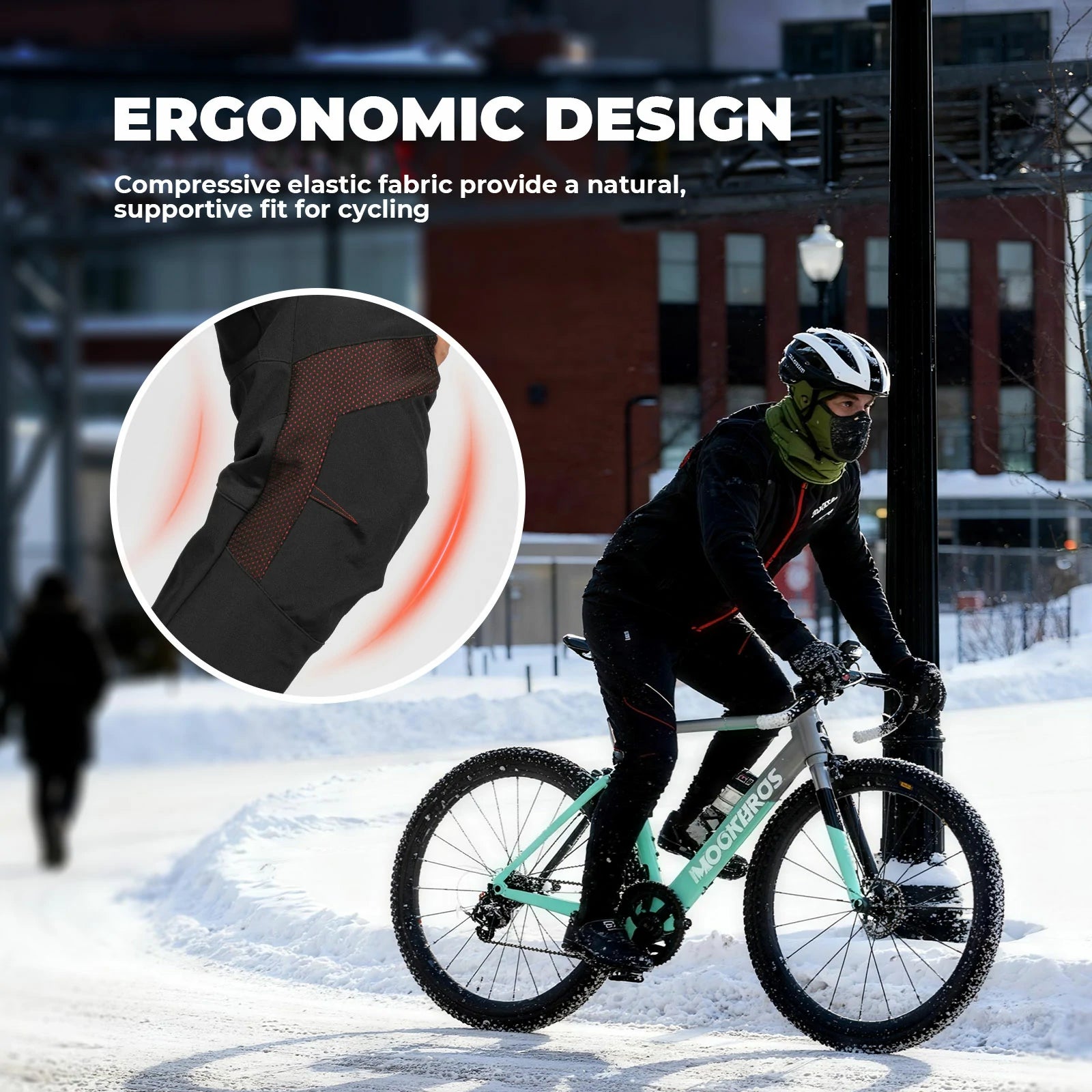 Winter waterproof windproof cycling trousers for men